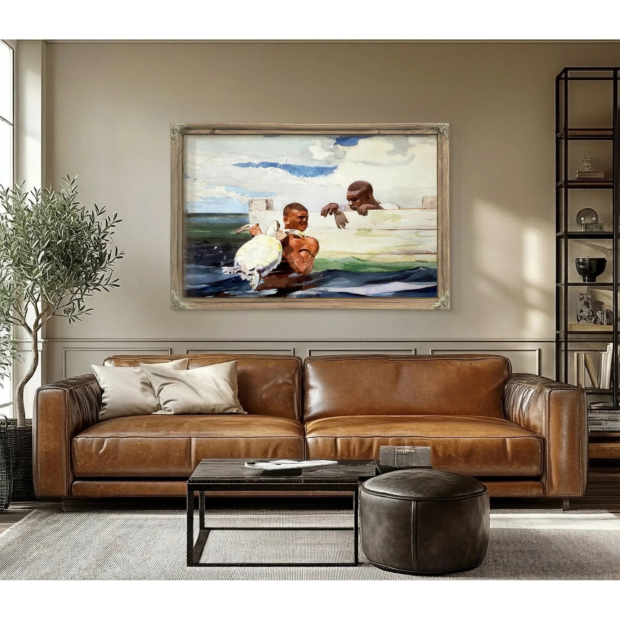 The Turtle Pond By Winslow Homer Fine Art Print