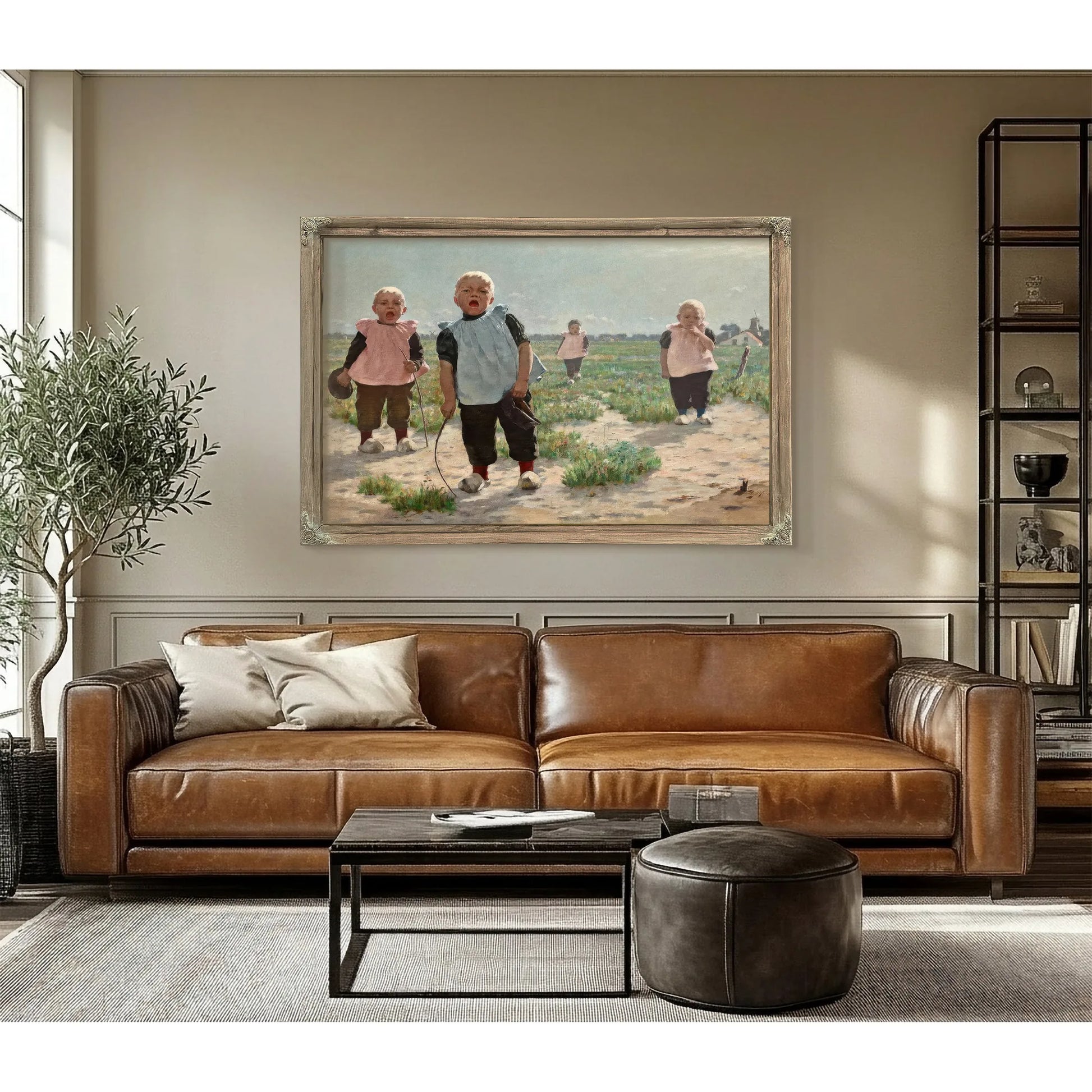 Gamins Hollandais By Walter Macewen Fine Art Print