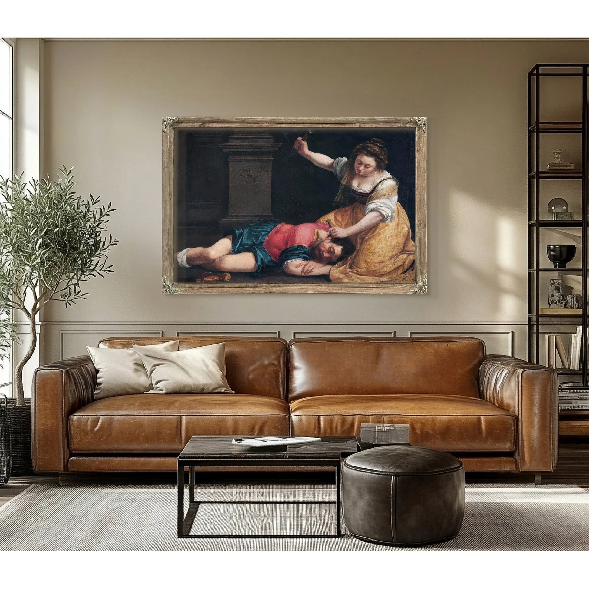 Jael And Sisera 1620 By Artemisia Gentileschi Fine Art Print
