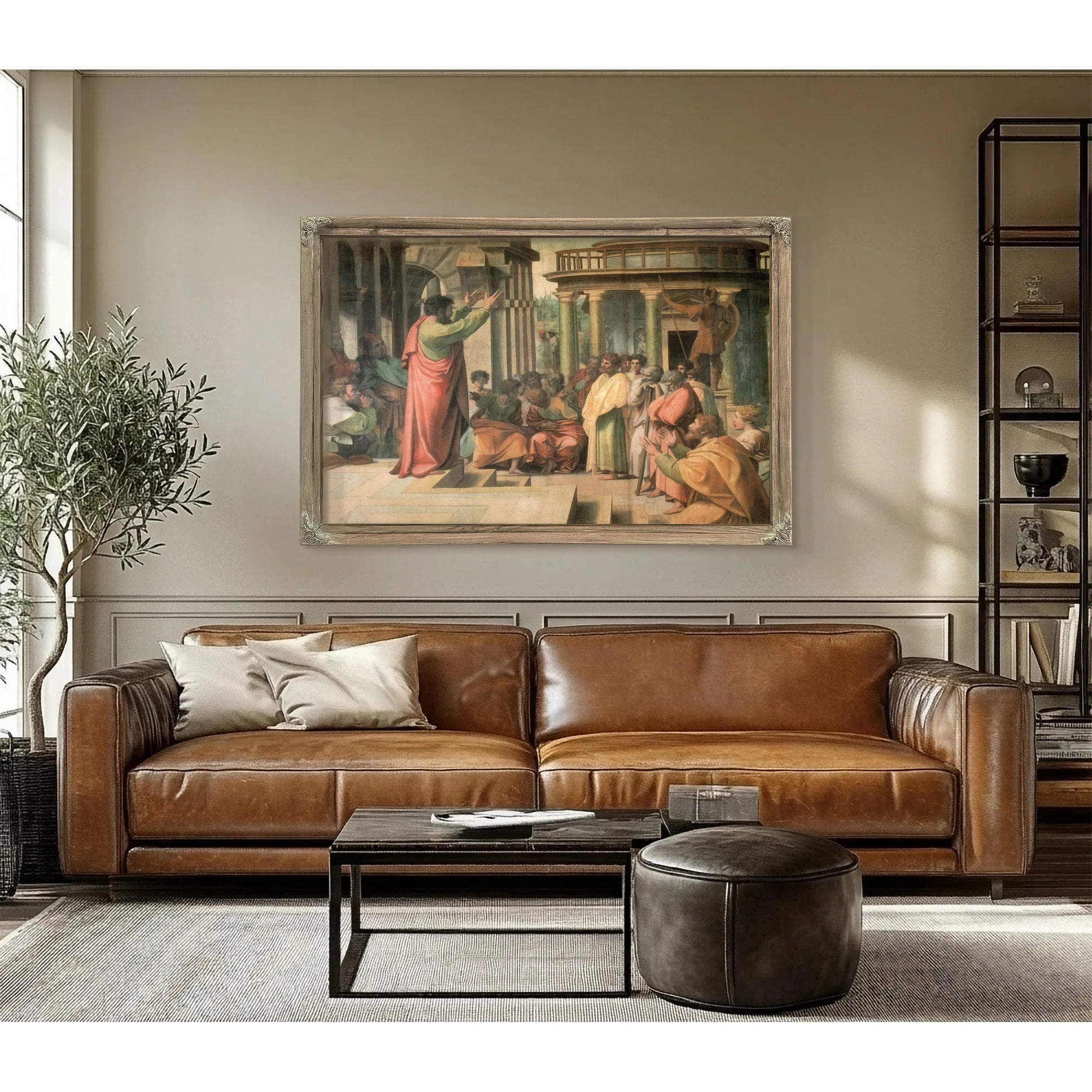 St. Paul Preaching In Athens By Raphael Fine Art Print