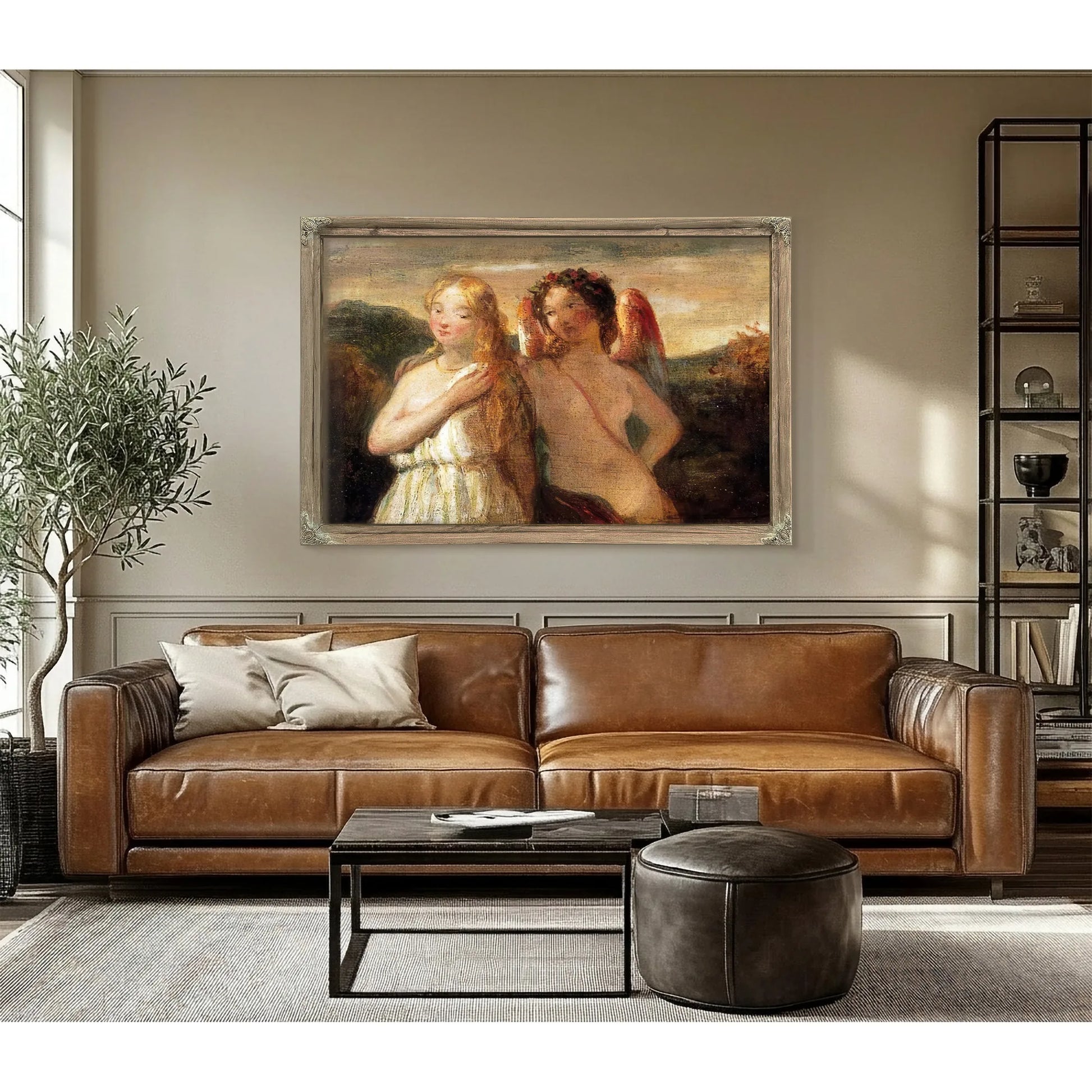 Sketch Of Venus And Psyche By William Etty Fine Art Print