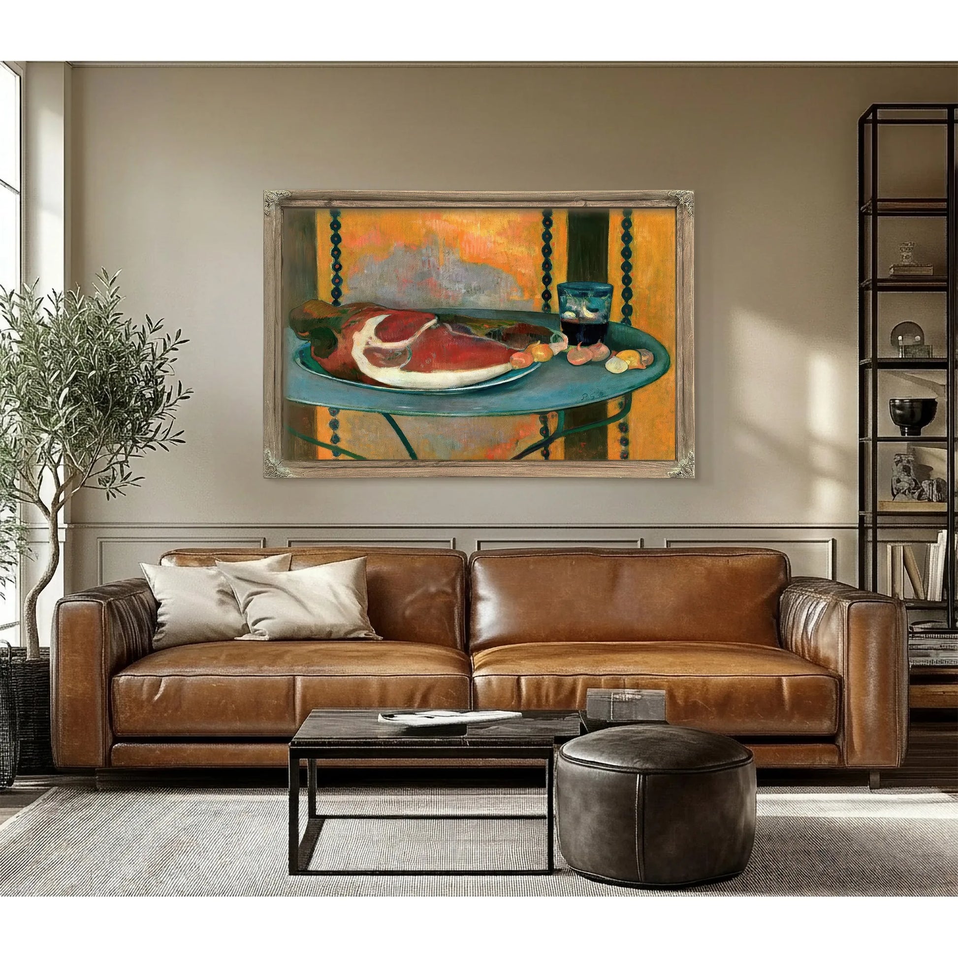 Still Life With Ham By Paul Gauguin Fine Art Print