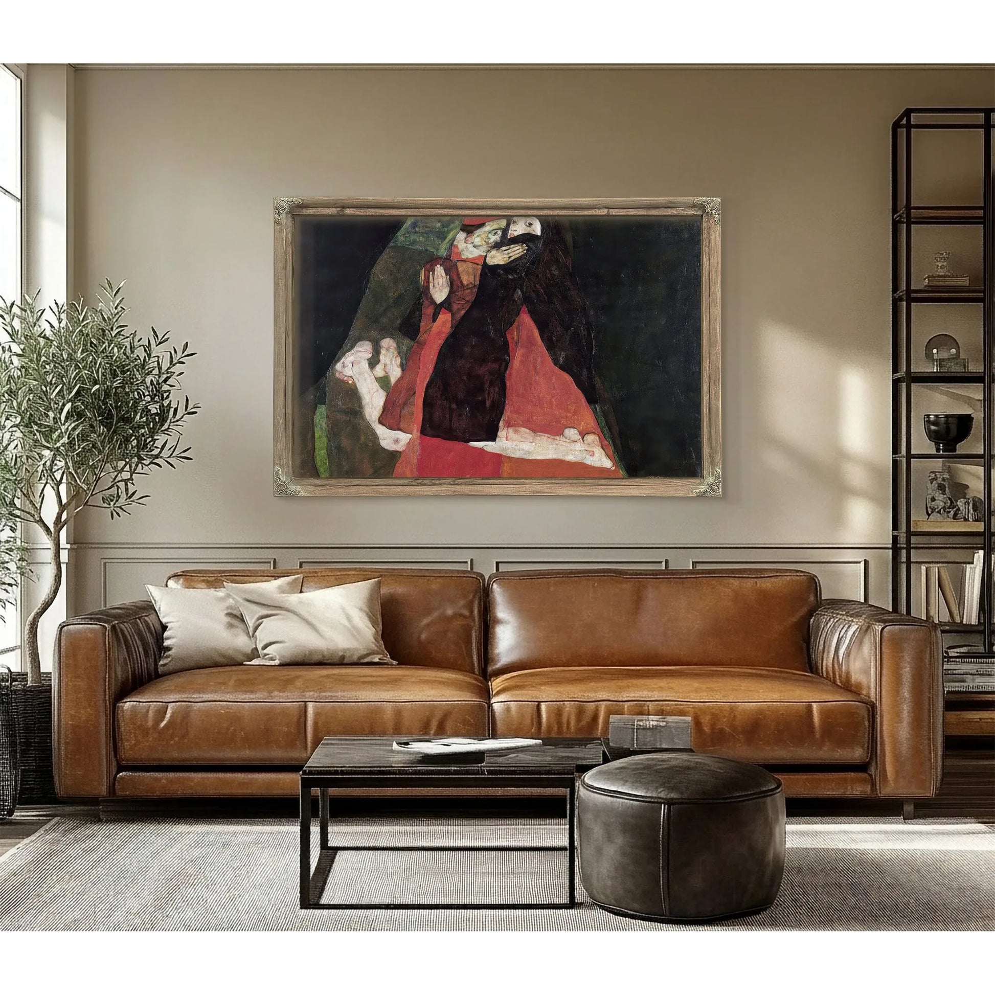 Cardinal And Nun (Tenderness) By Egon Schiele Fine Art Print