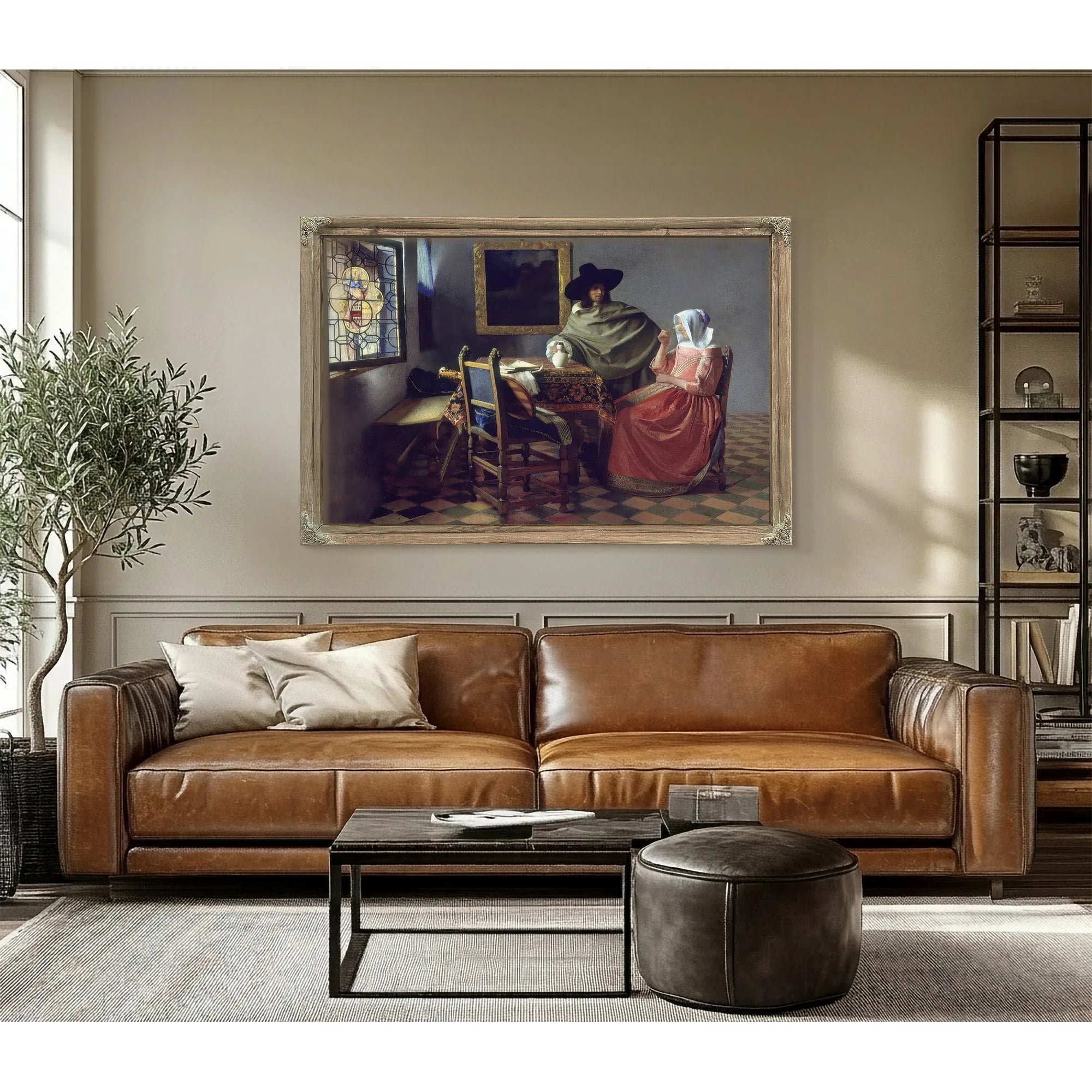 The Glass Of Wine By Johannes Vermeer Fine Art Print