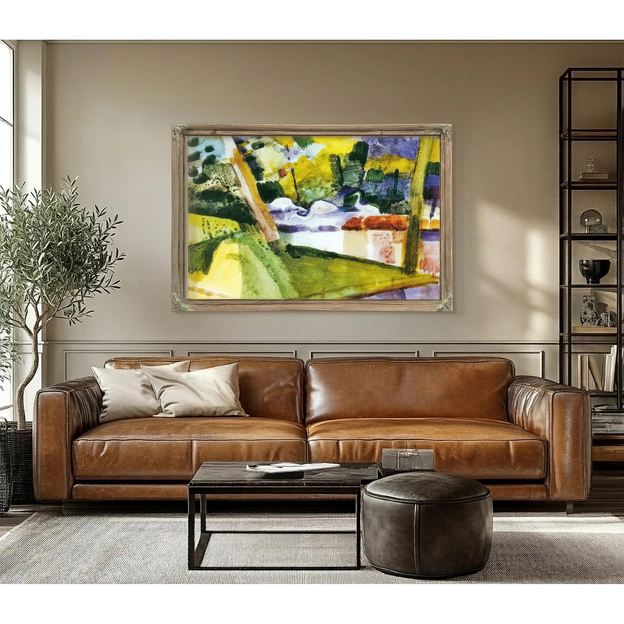 Flamingos At The Zoo By August Macke Fine Art Print
