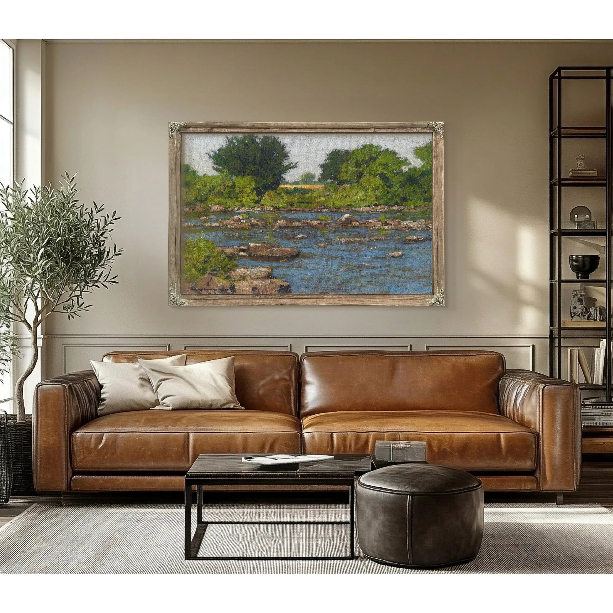 Edge Of A River By William Wendt Fine Art Print