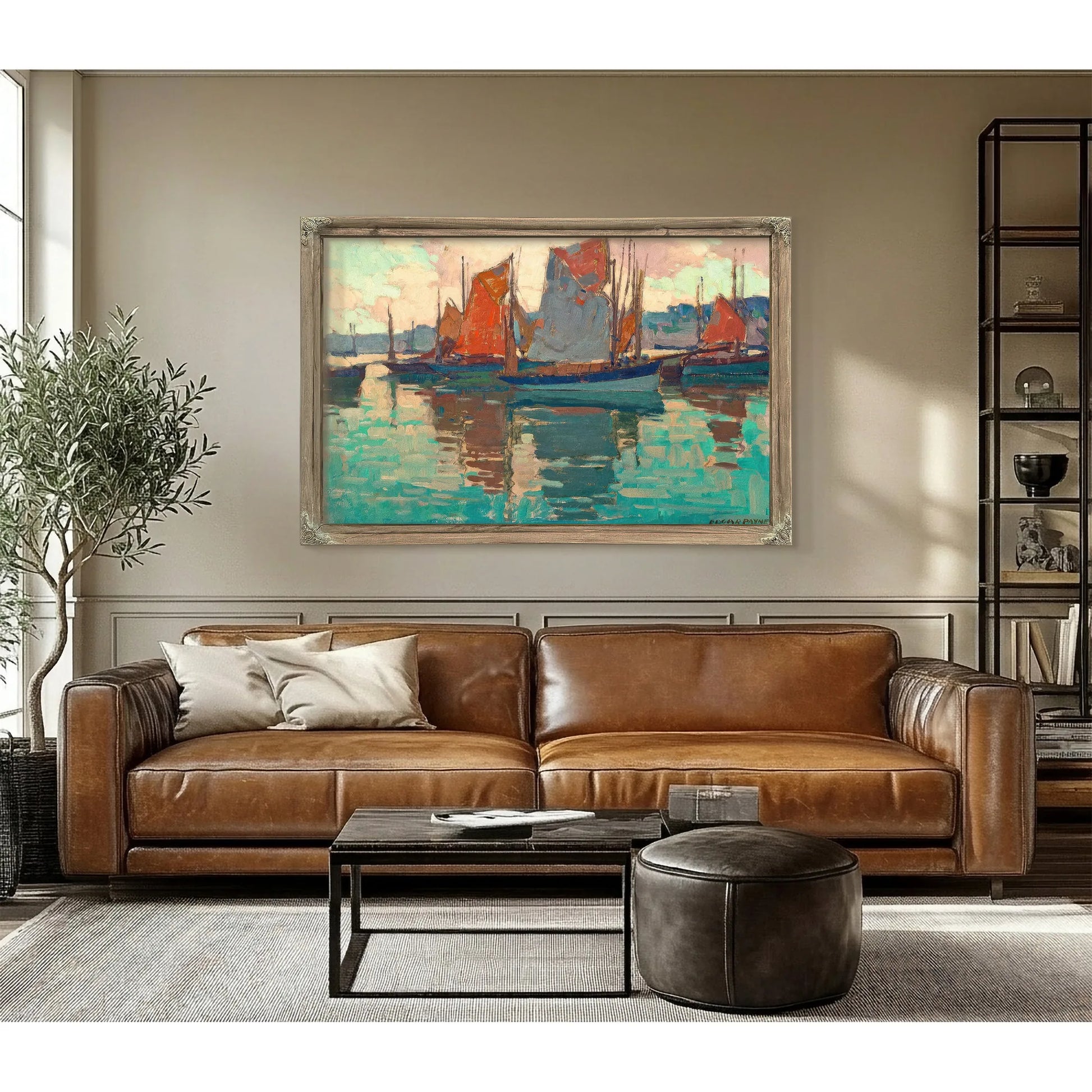 The Harbor, Douarnenez, France By Edgar Payne Fine Art Print
