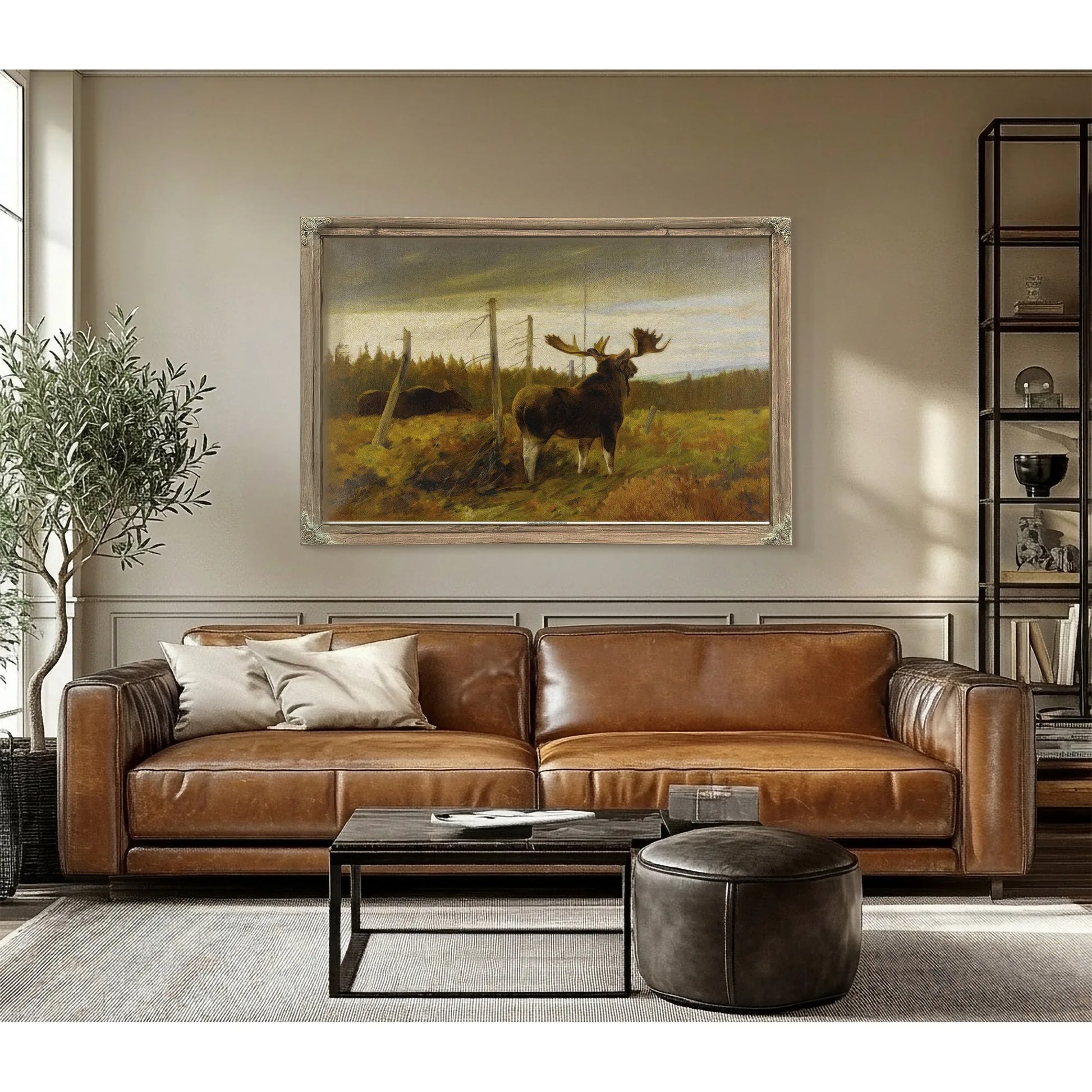 Moose In A Clearing By Carl Rungius Fine Art Print