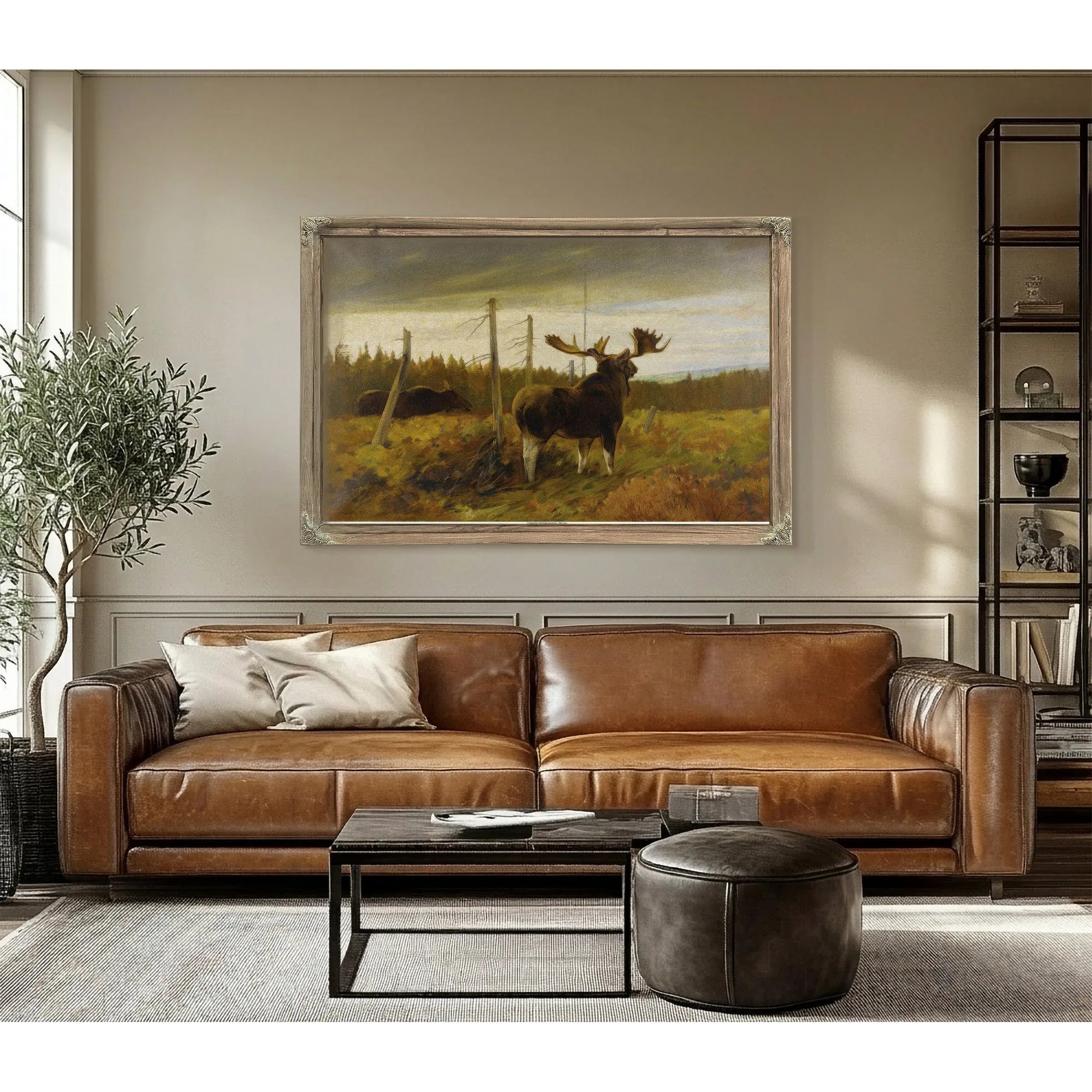 Moose In A Clearing By Carl Rungius Fine Art Print