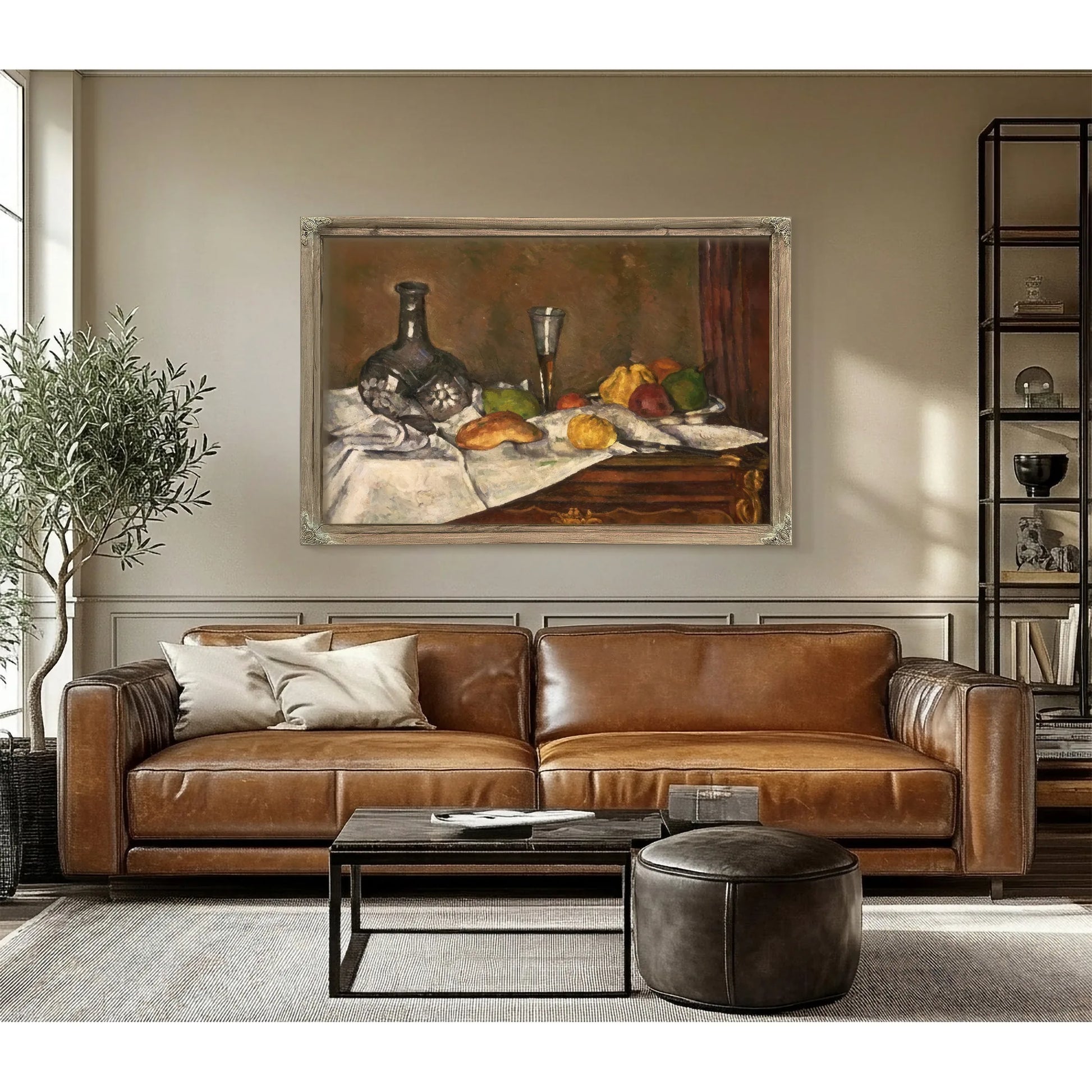 Still Life With A Dessert By Paul Cezanne Fine Art Print
