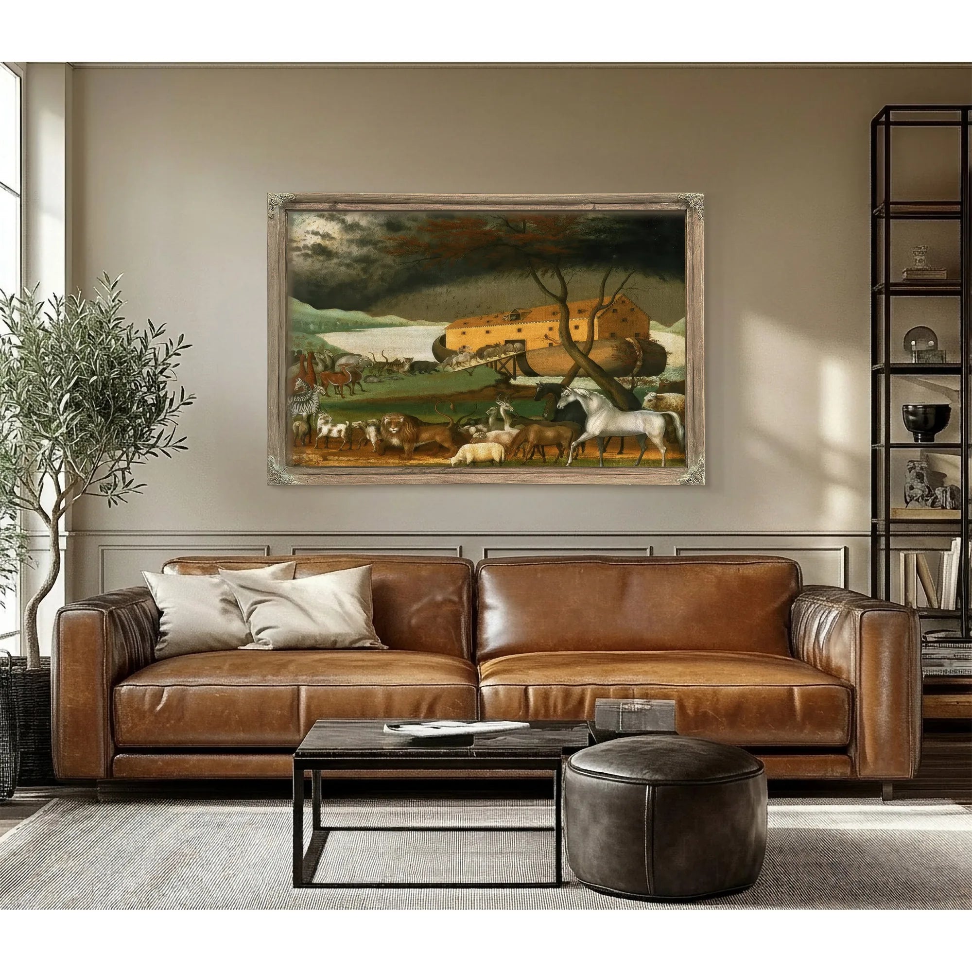 Noah 1039 S Ark 1846 By Edward Hicks Fine Art Print