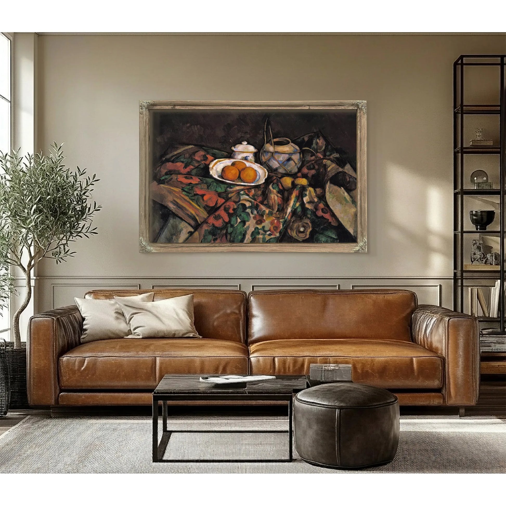 Still Life With Ginger Jar Sugar Bowl And Oranges By Paul Cezanne Fine Art Print