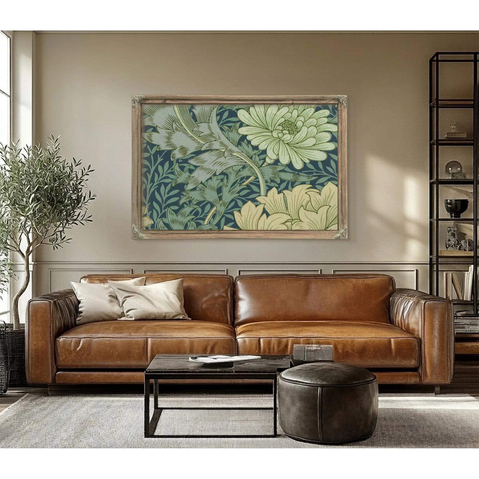 Wallpaper Sample With Chrysanthemum By William Morris Fine Art Print