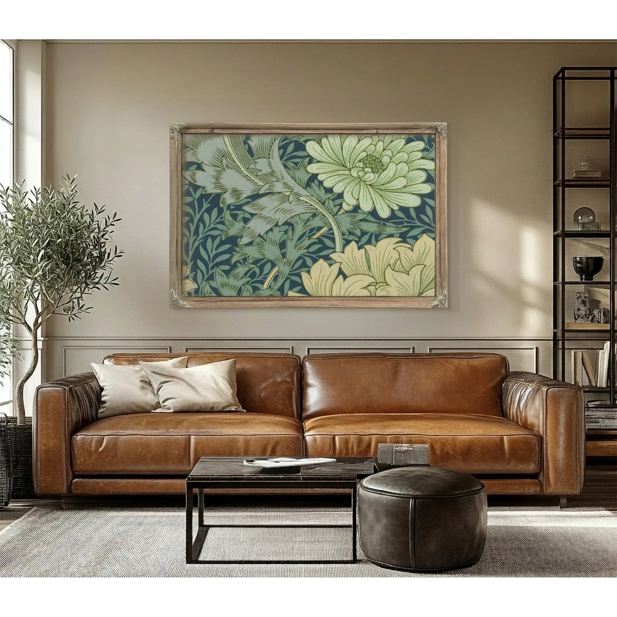 Wallpaper Sample With Chrysanthemum By William Morris Fine Art Print