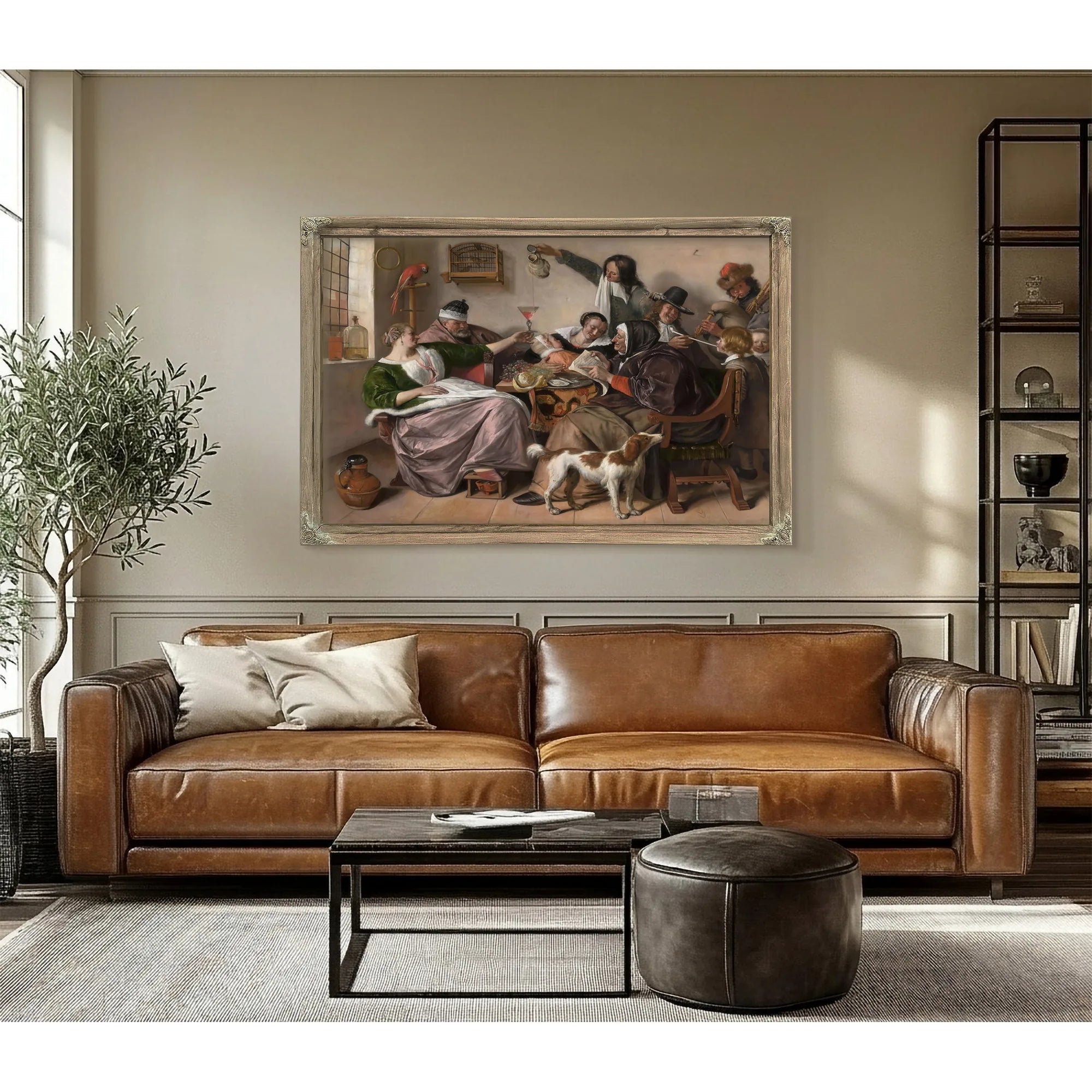 As The Old Singso Pipe The Young by Jan Steen Fine Art Print