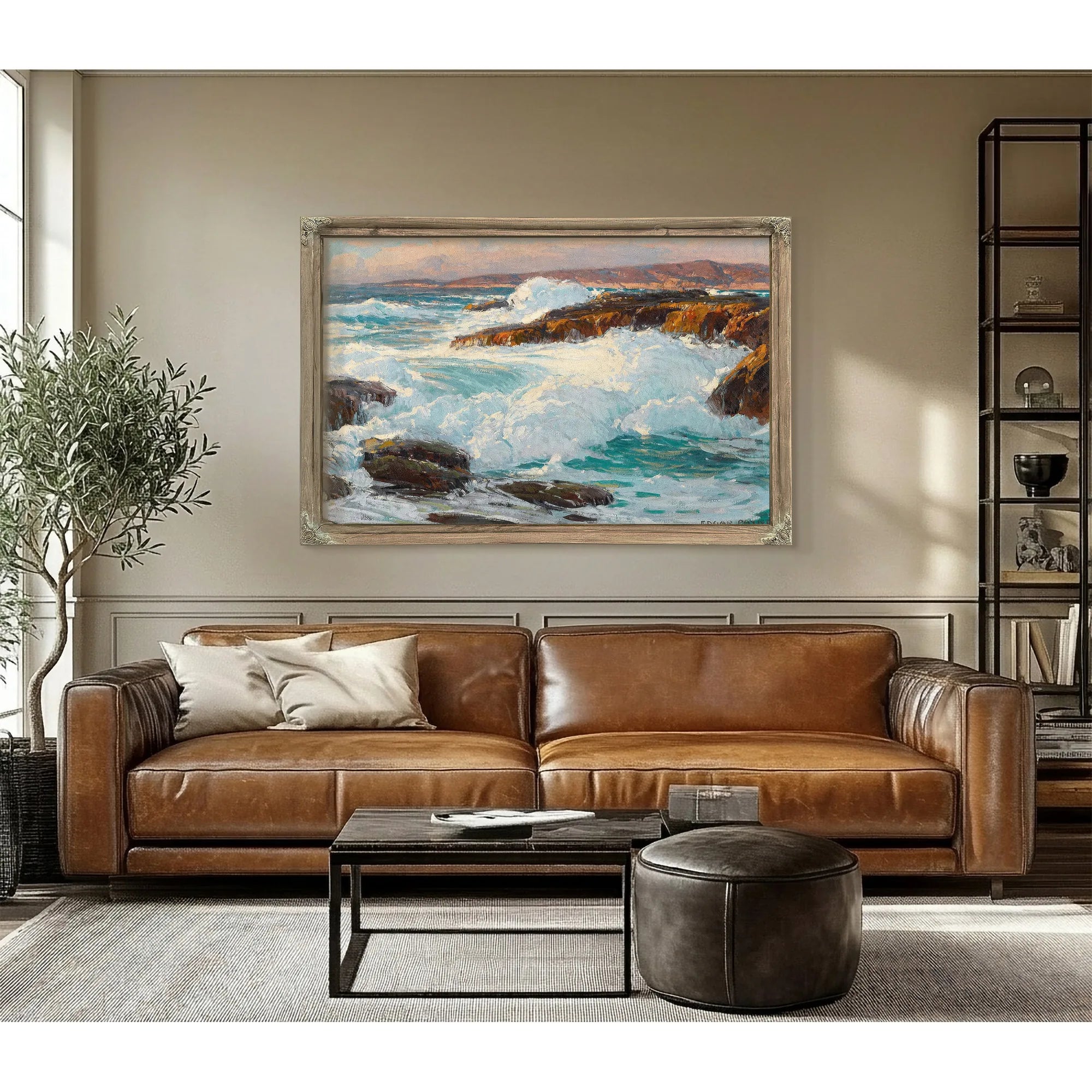 High Surf Along The Laguna Coast By Edgar Payne Fine Art Print