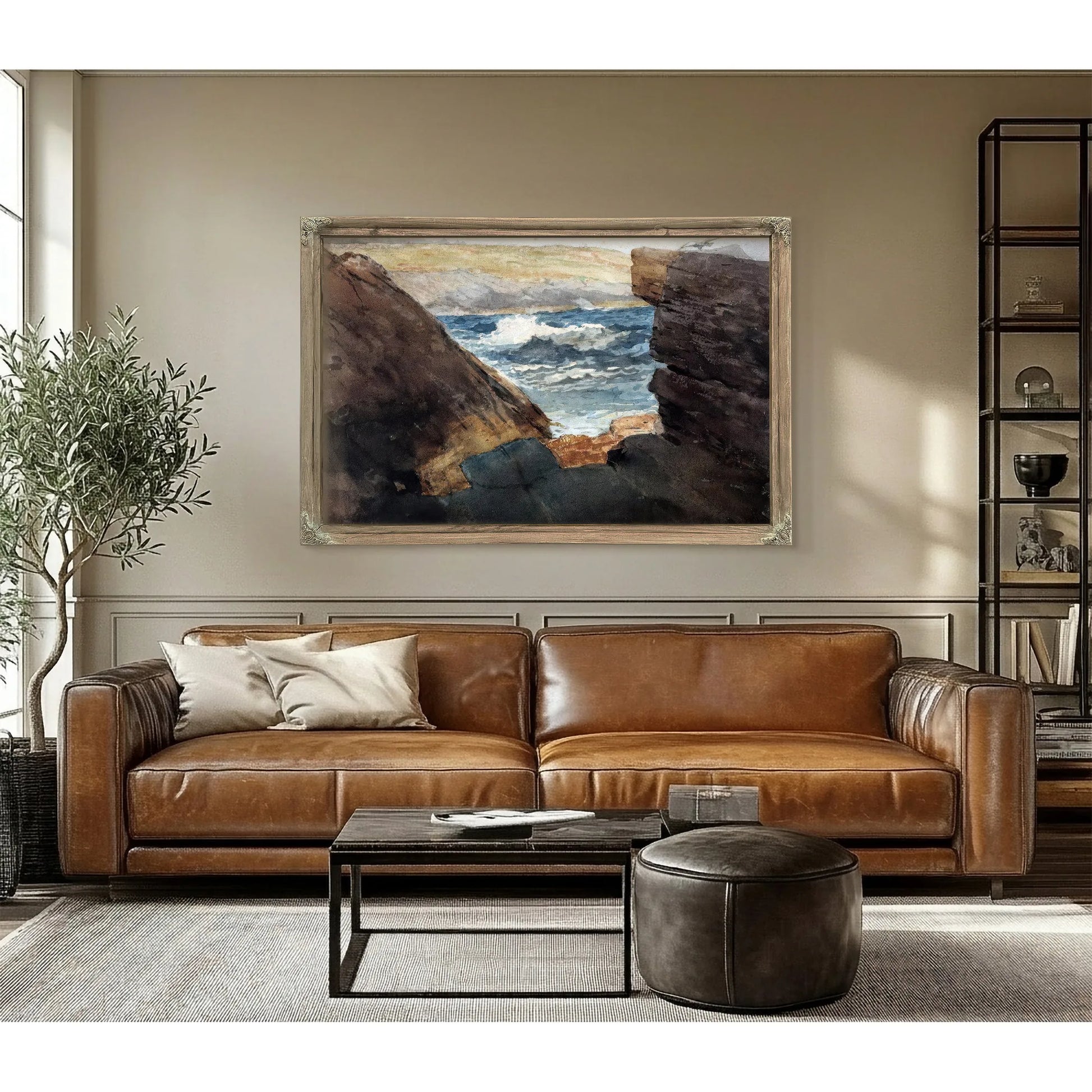 Through The Rocks By Winslow Homer Fine Art Print