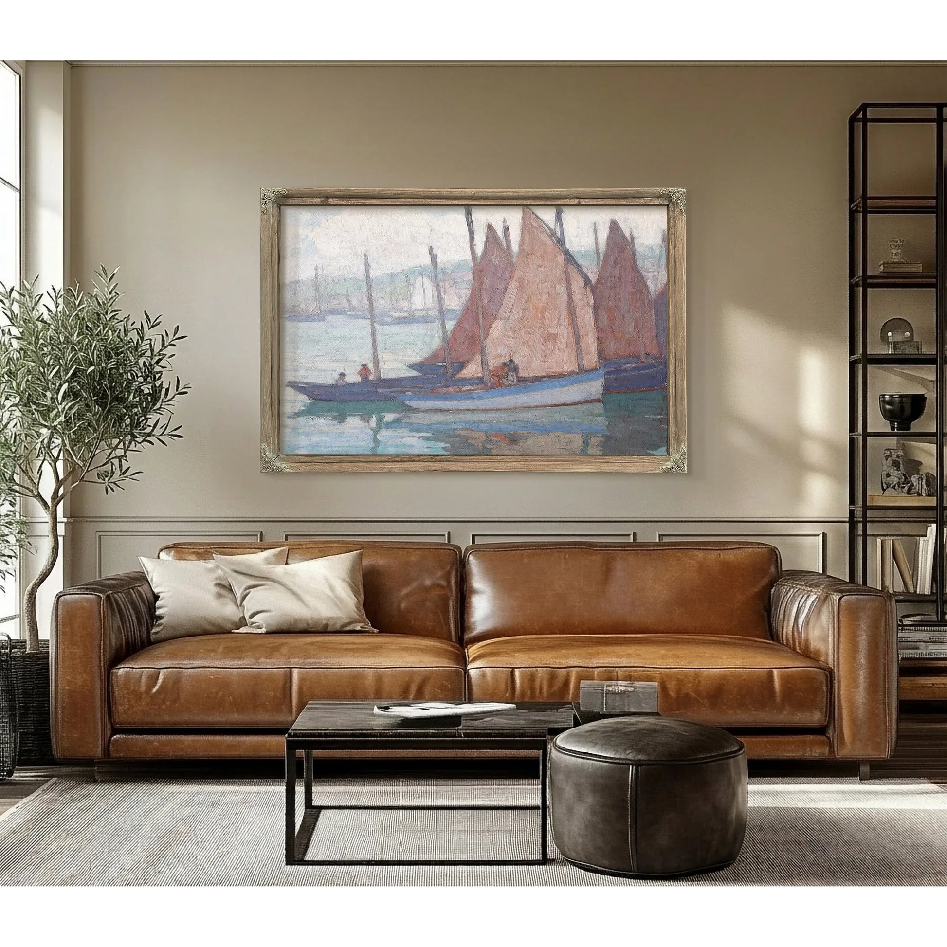 Sardine Boats (Gray Day) By Edgar Payne Fine Art Print