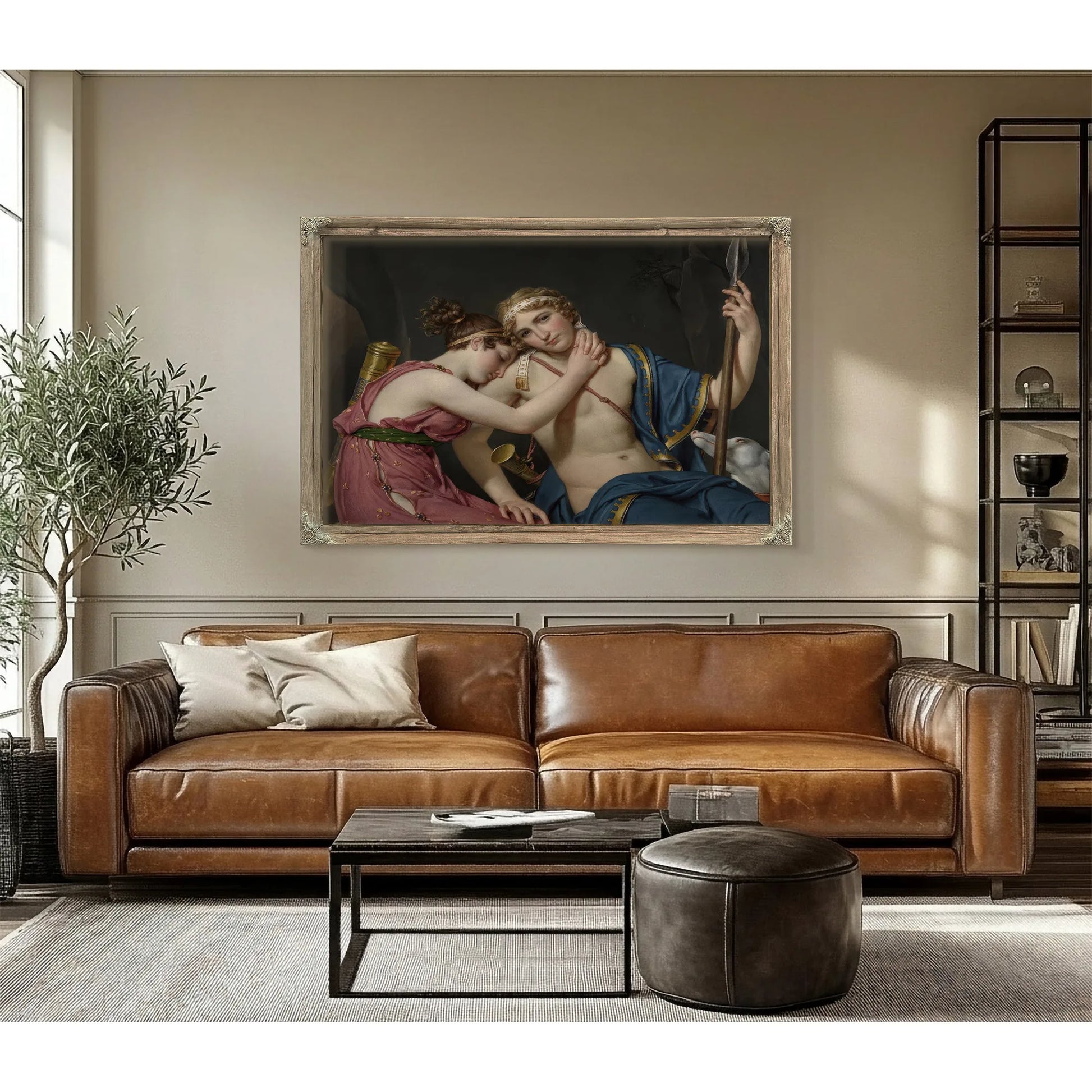 The Farewell Of Telemachus And Eucharis By Jacques Louis David Fine Art Print