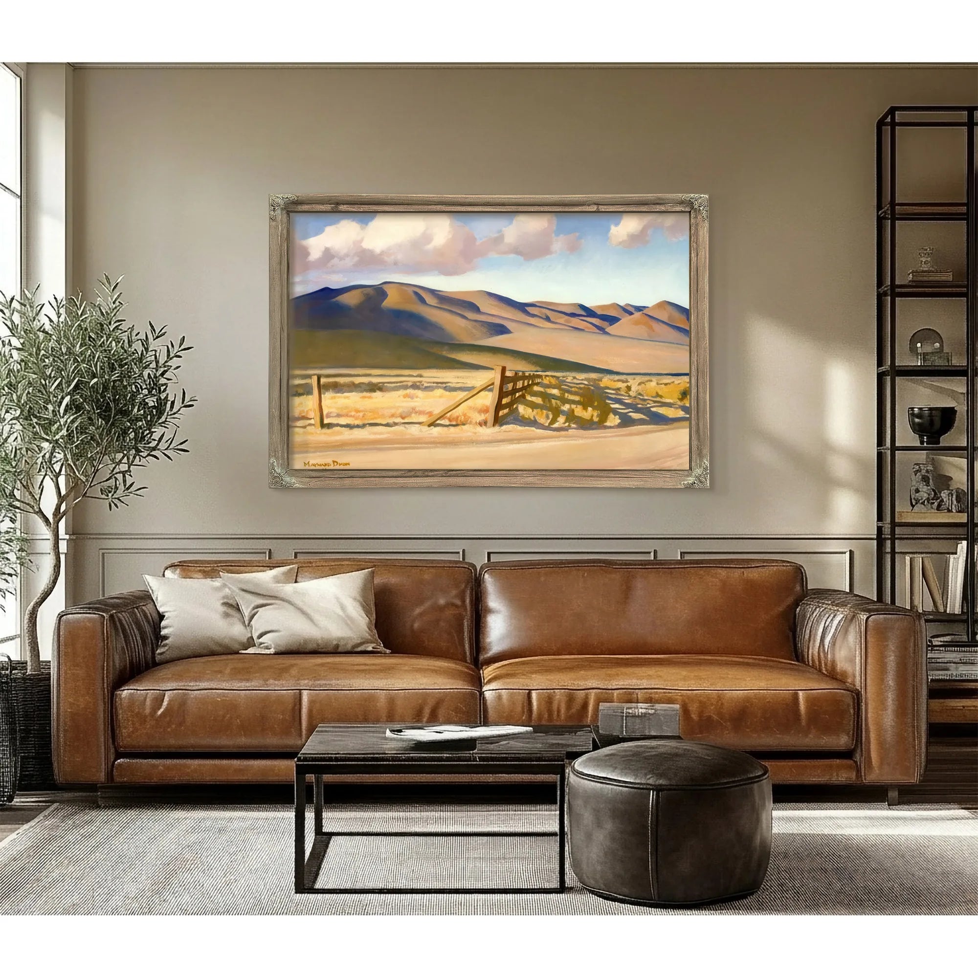Old Corrals By Maynard Dixon Fine Art Print