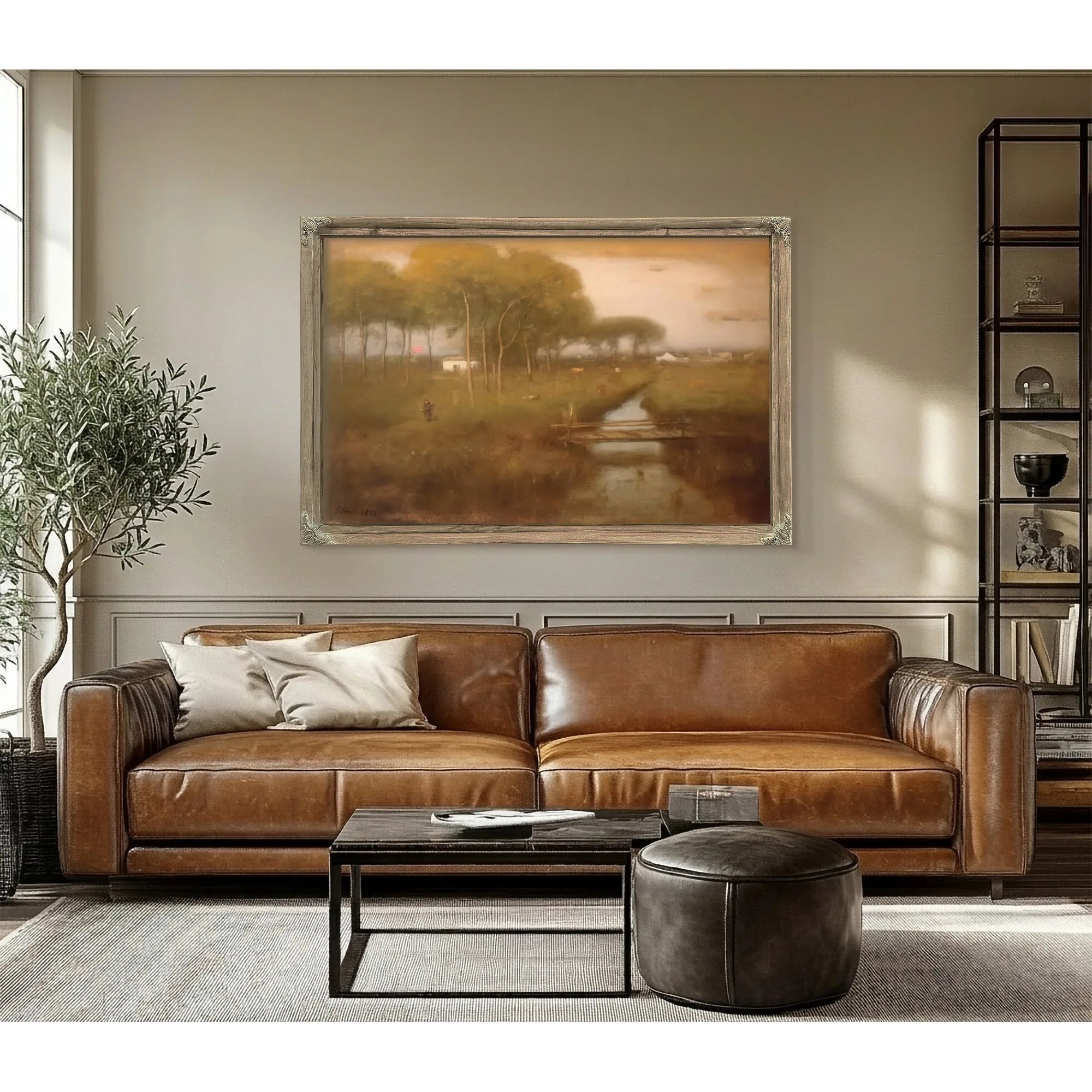 Early Moonrise Tarpon Springs By George Inness Fine Art Print