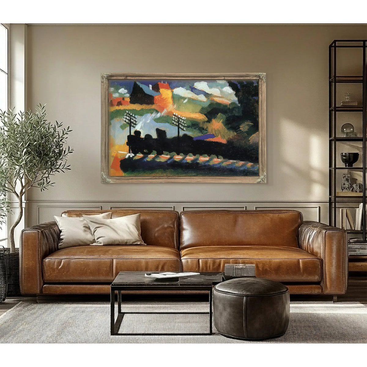 Murnau View With Railway And Castle By Wassily Kandinsky Fine Art Print