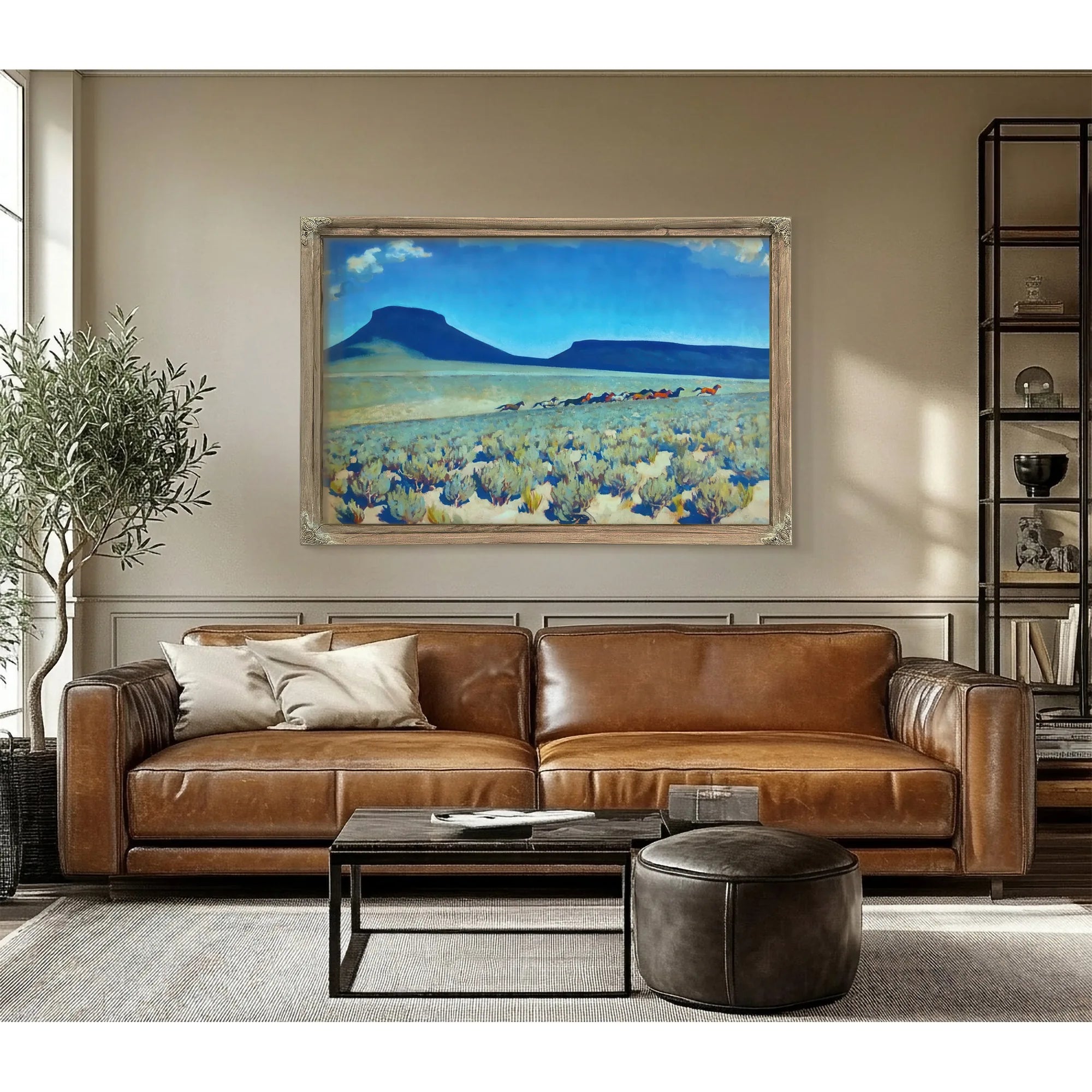 Wild Horse Country Humboldt County Nevada By Maynard Dixon Fine Art Print
