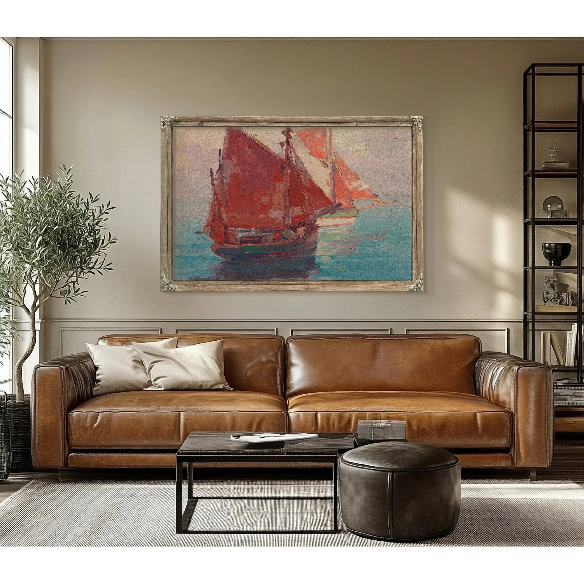 Outbound Fishing Boats By Edgar Payne Fine Art Print