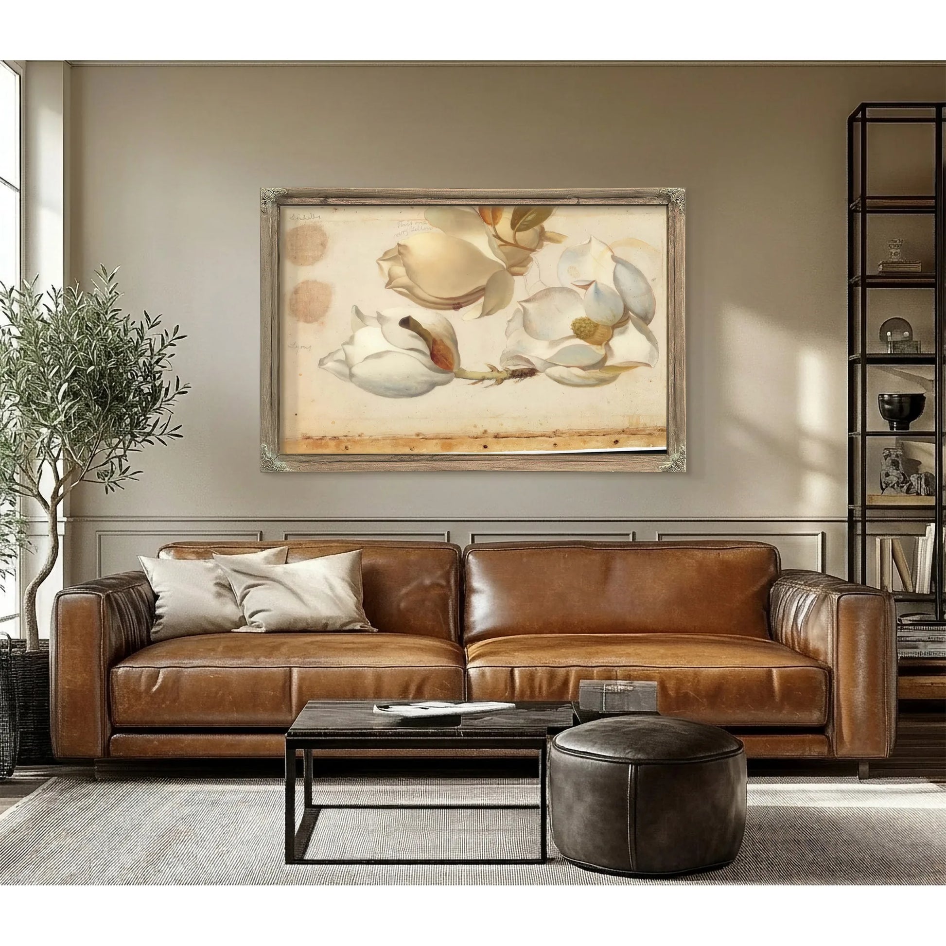 Study Of Three Blossoms Of Magnolia By Martin Johnson Heade Fine Art Print