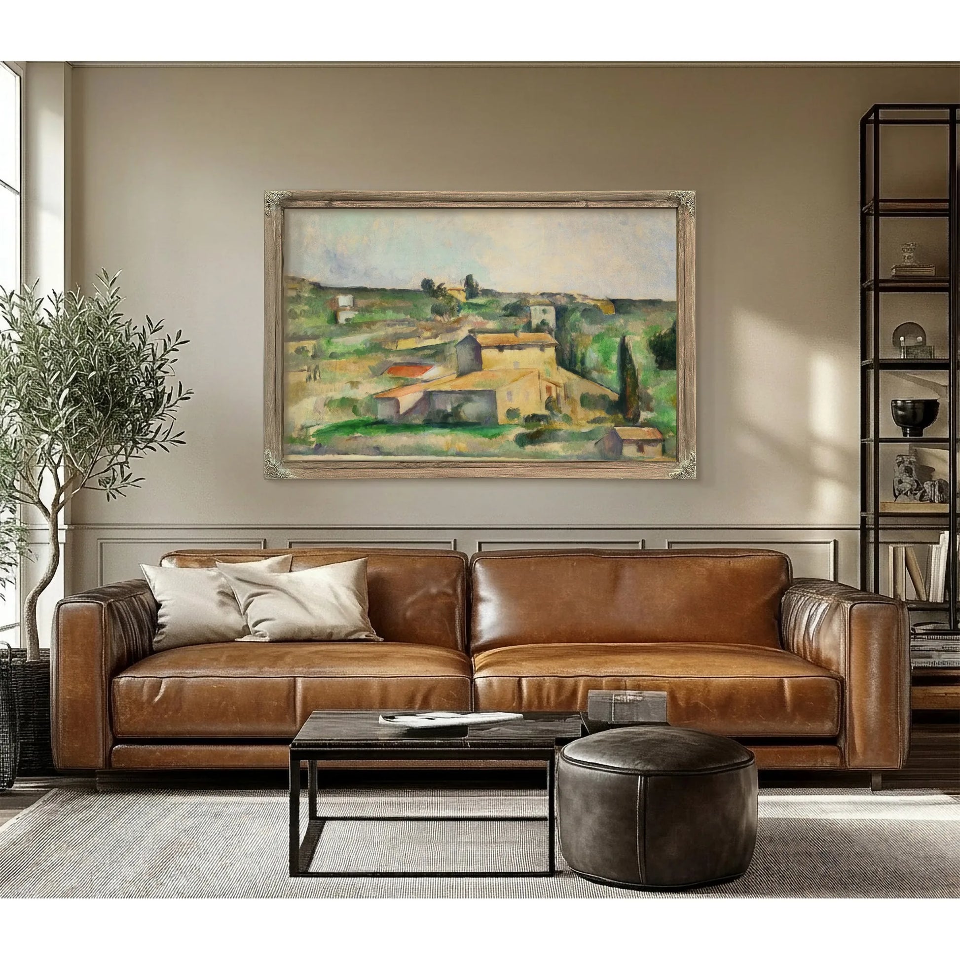 Fields At Bellevue By Paul Cezanne Fine Art Print