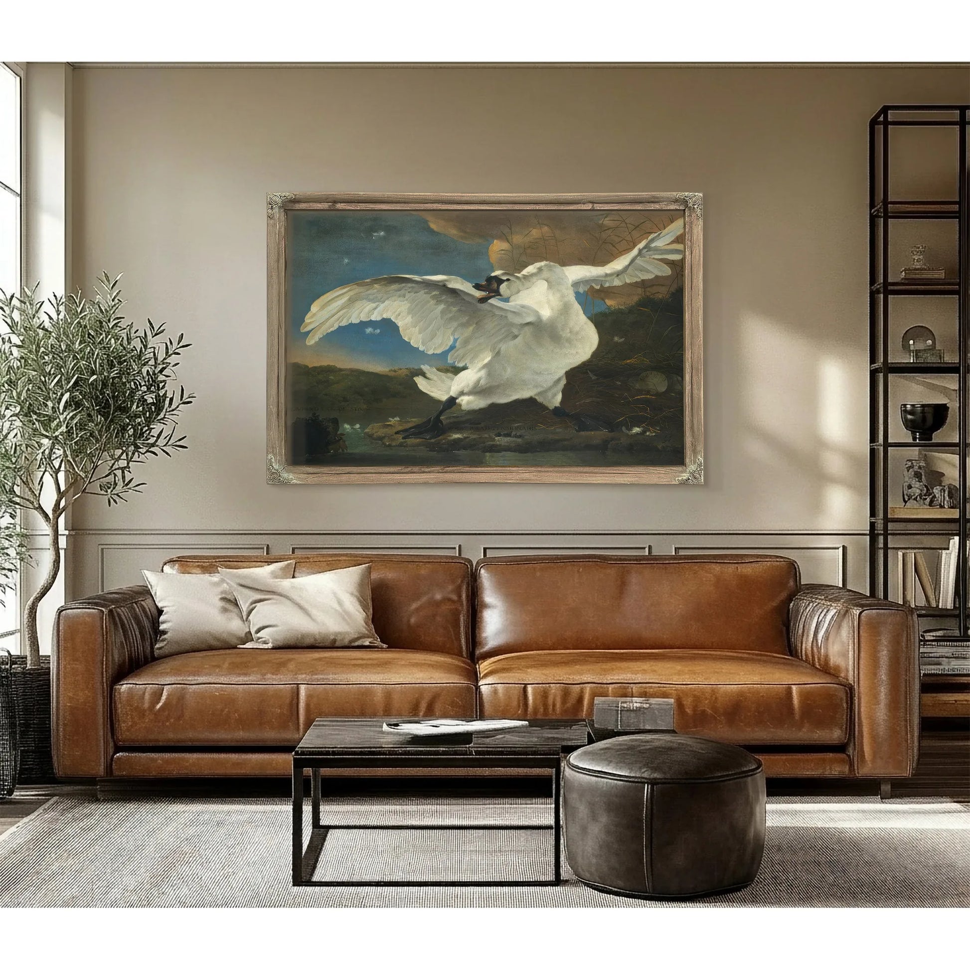 The Threatened Swan By Jan Asselyn Fine Art Print