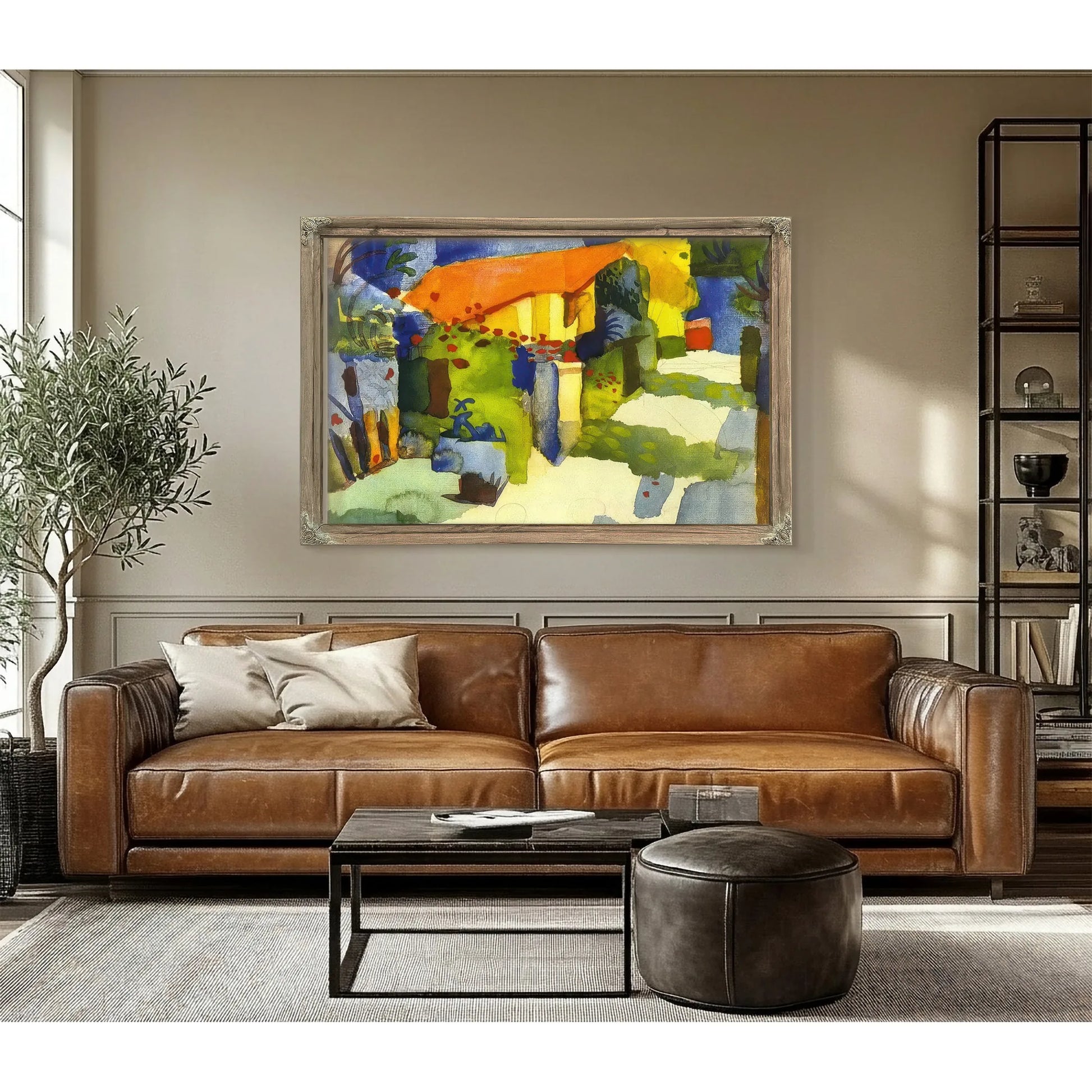 House In A Garden By August Macke Fine Art Print