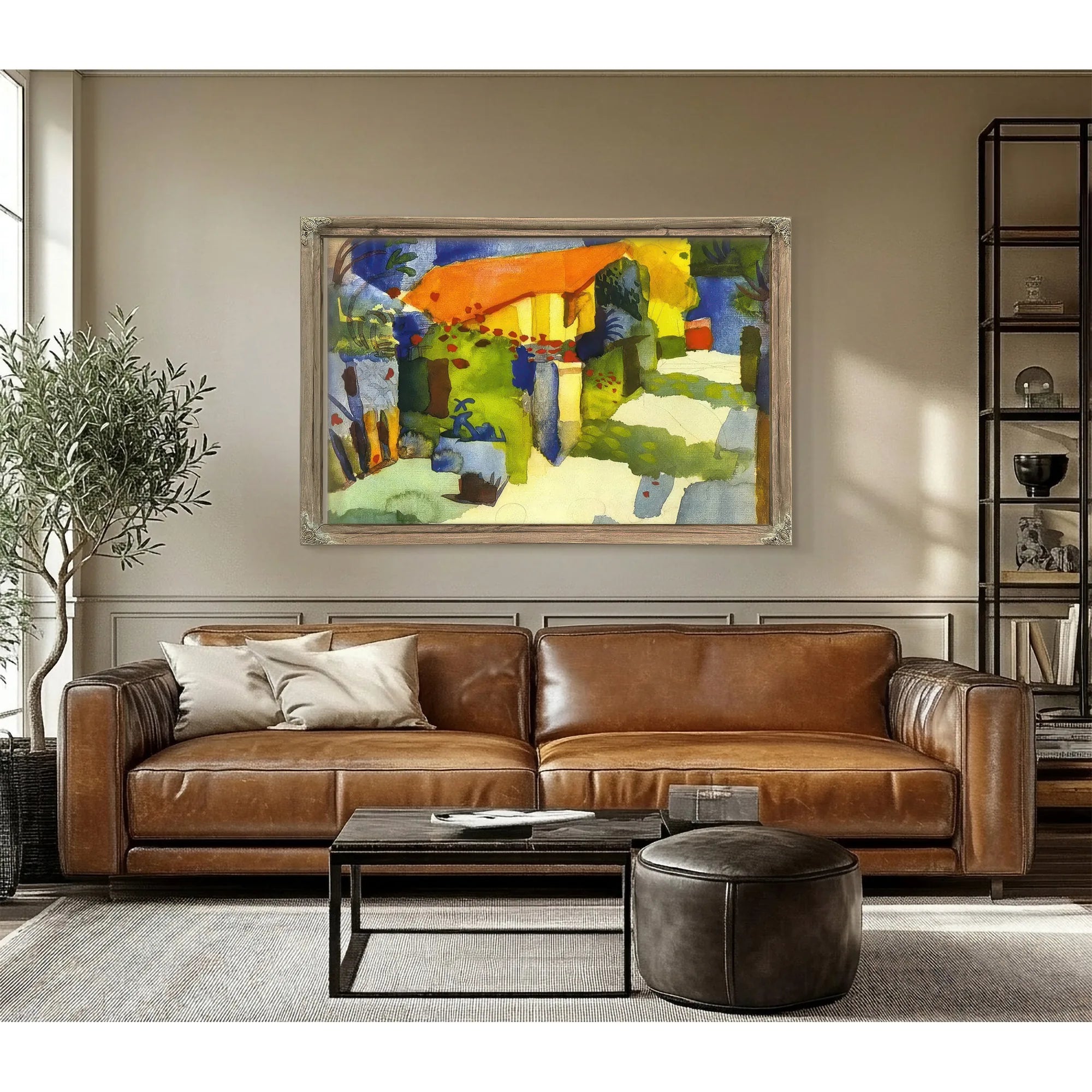 House In A Garden By August Macke Fine Art Print