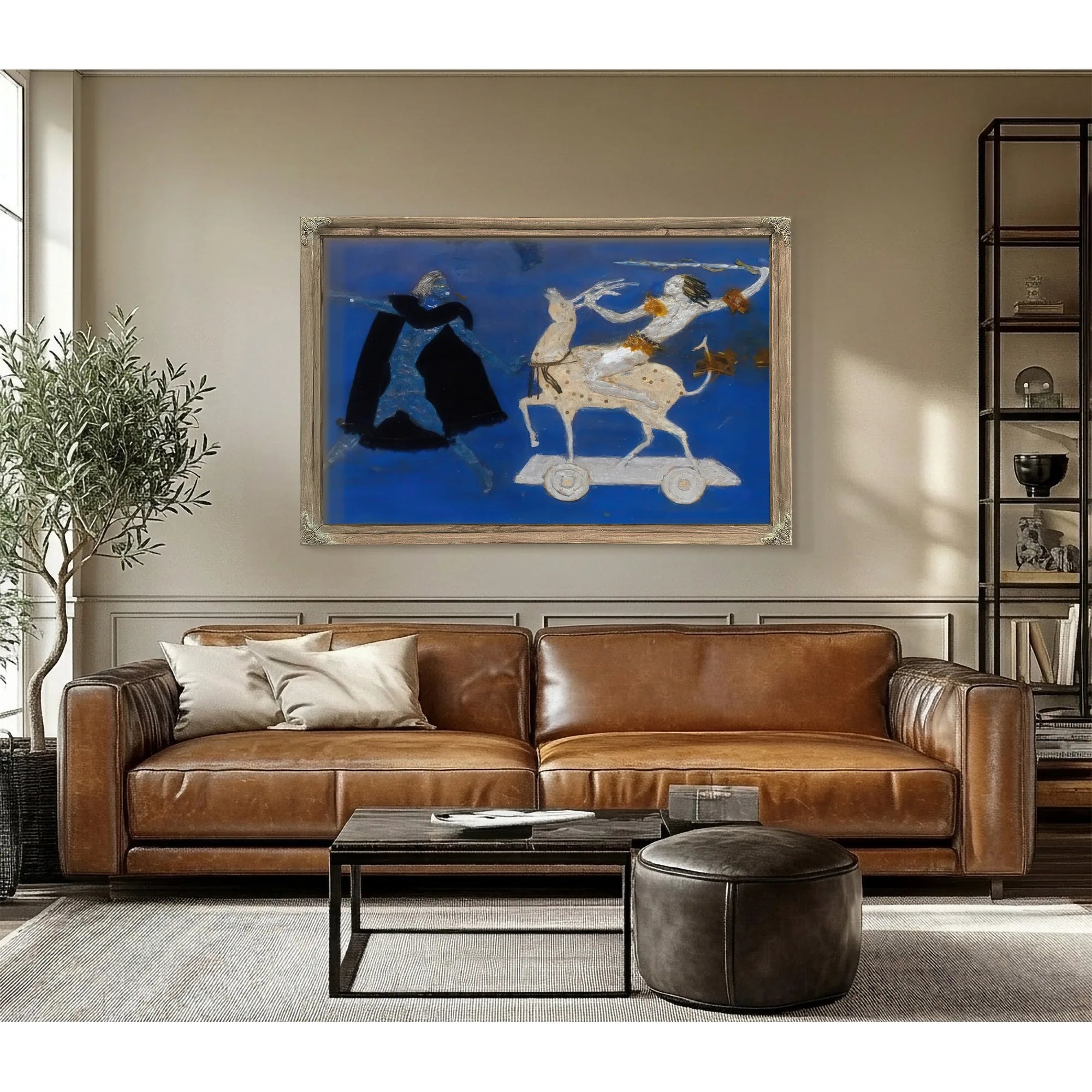 Two Figures And Four Legged Animal By Florine Stettheimer Fine Art Print