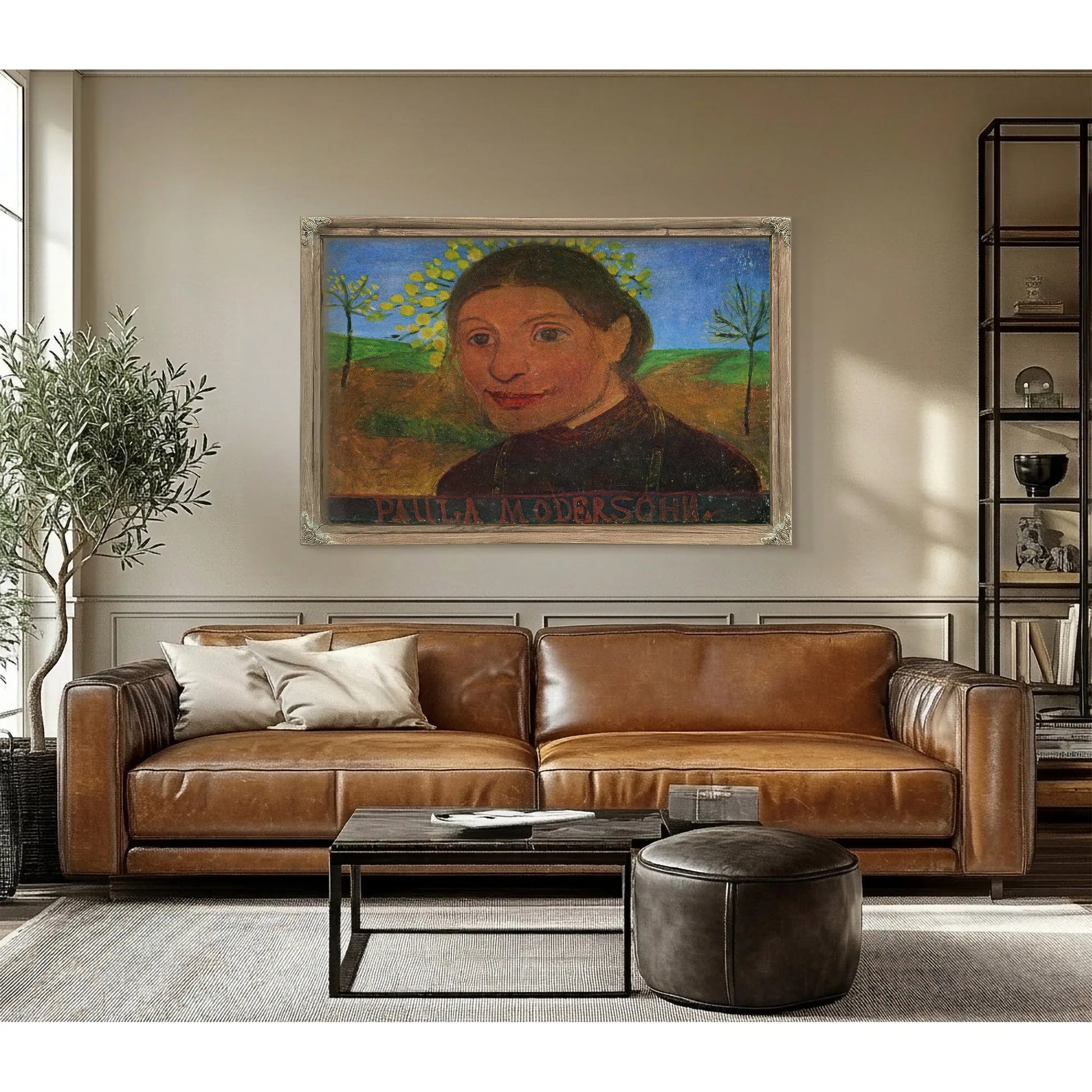 Self Portrait In Front Of Flowering Trees 1902 1 By Paula Modersohn Becker Fine Art Print