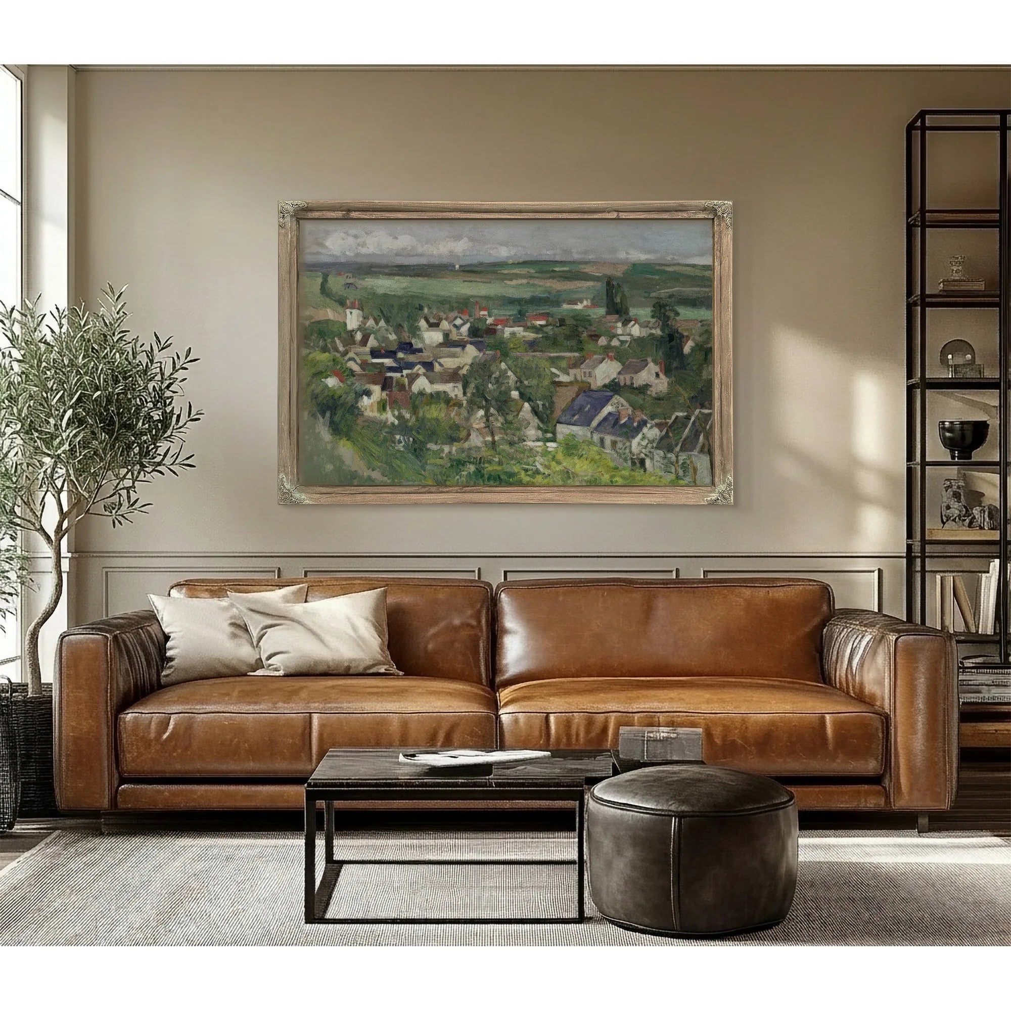 Auvers Panoramic View By Paul Cezanne Fine Art Print