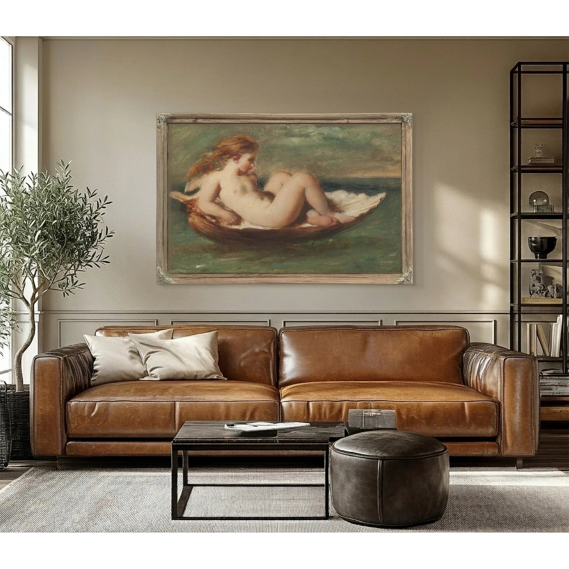 Cupid In A Shell 2 By William Etty Fine Art Print