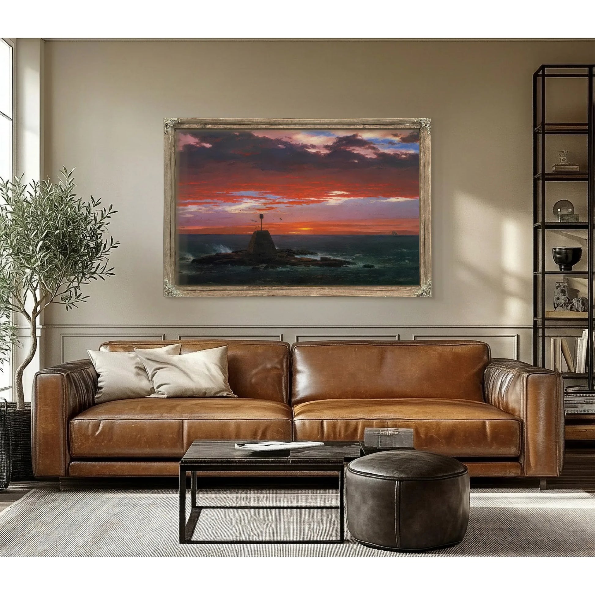 Baacon Off Mount Desert Island By Frederic Edwin Church Fine Art Print