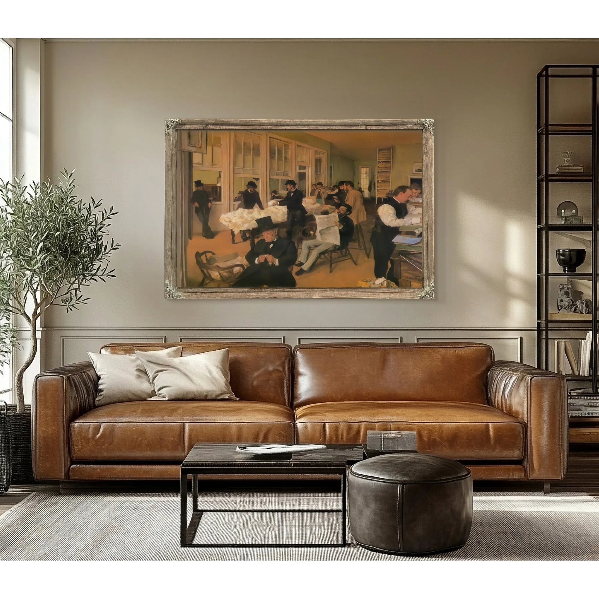 The Cotton Market, New Orleans By Edgar Degas Fine Art Print