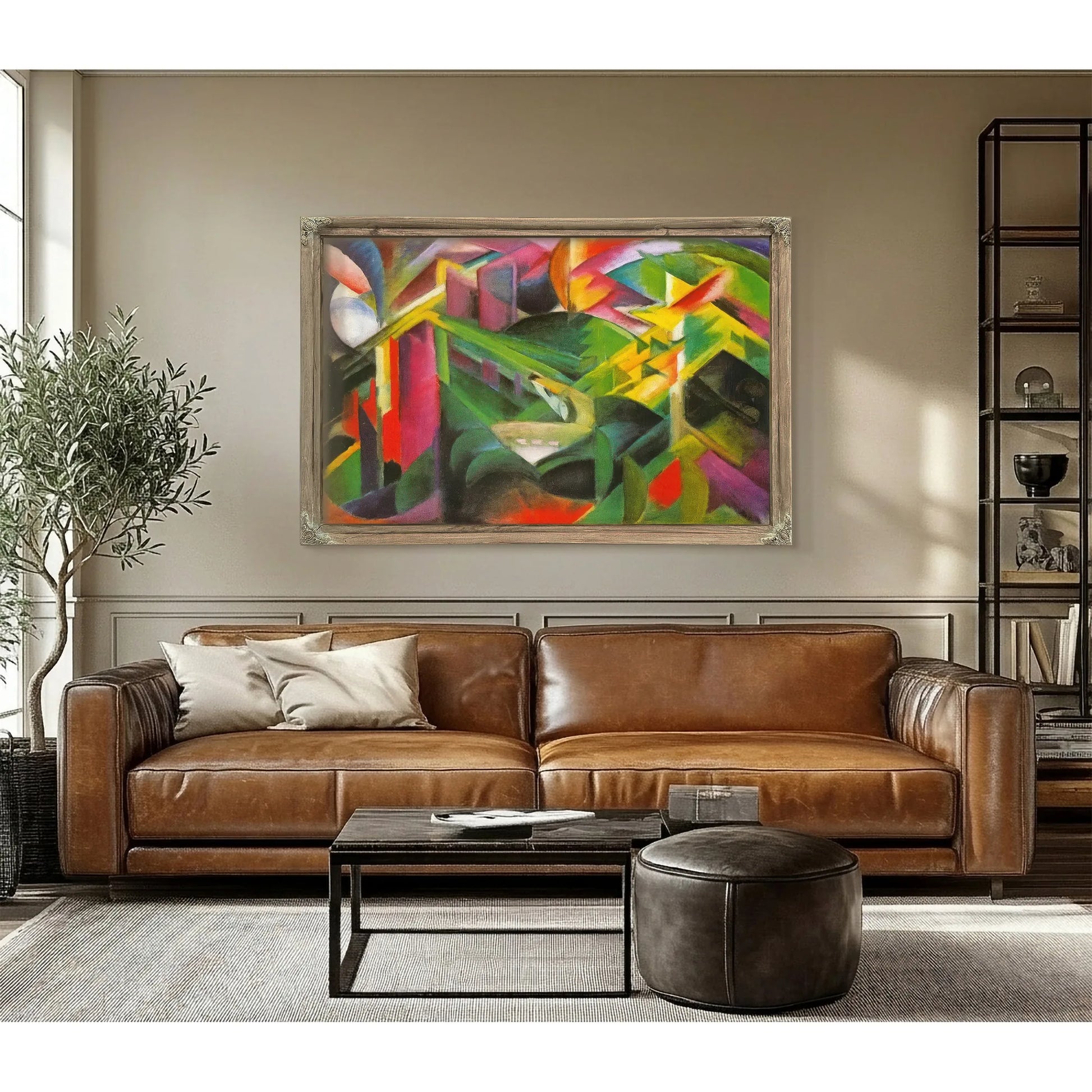 Deer In A Monastery Garden By Franz Marc Fine Art Print