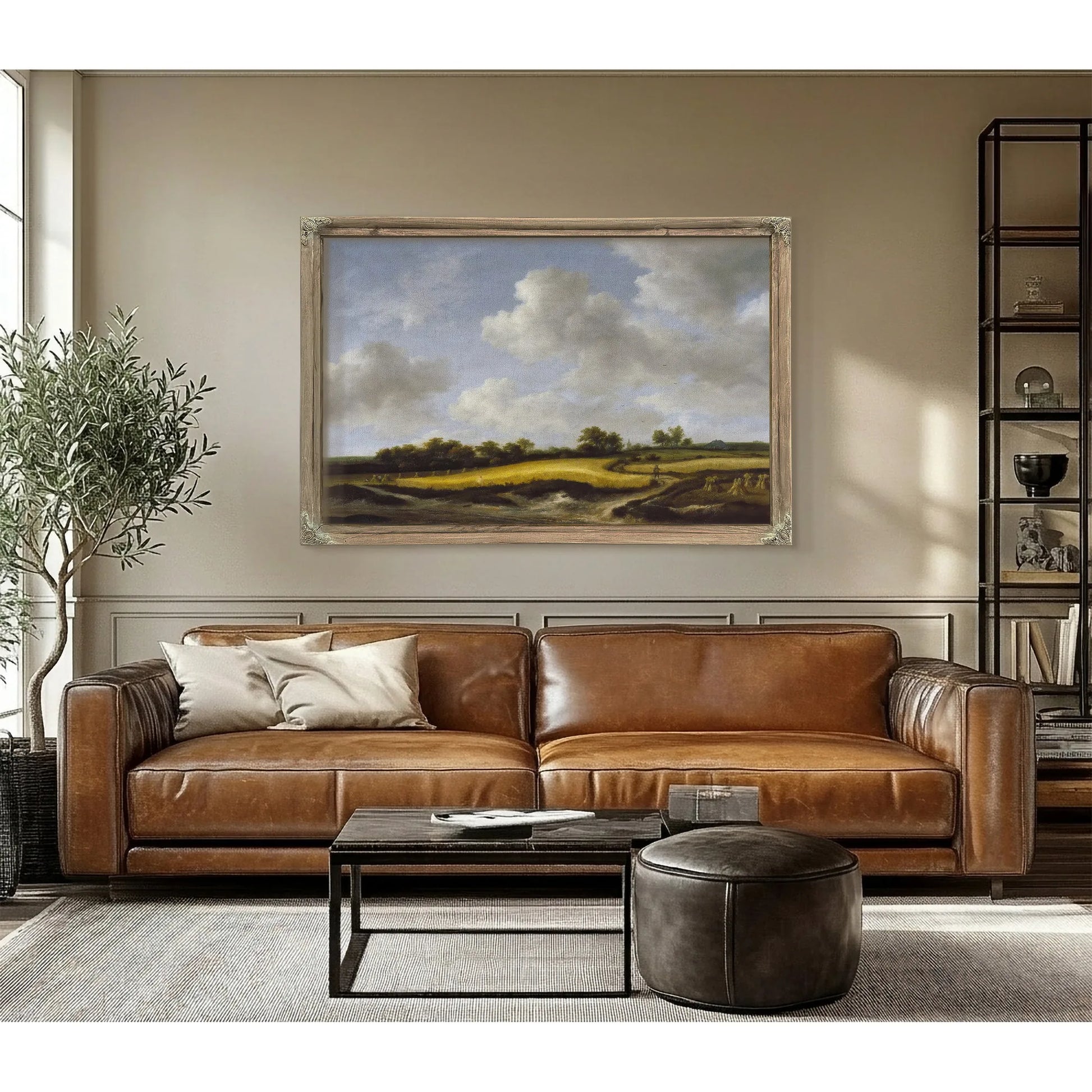 Landscape With A Wheatfield By Jacob Van Ruisdael Fine Art Print