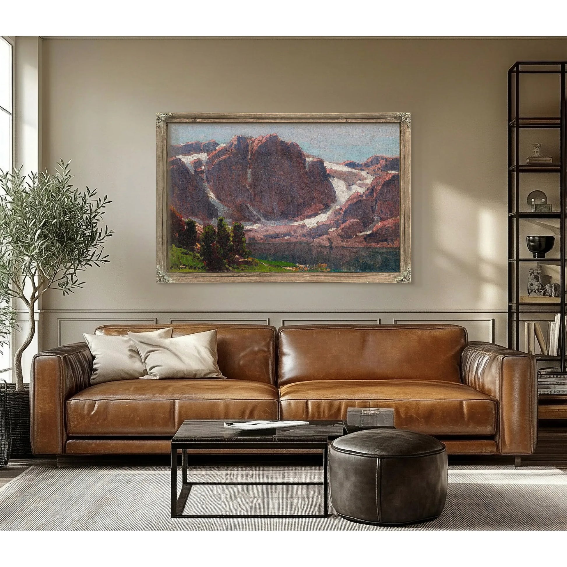 Sierra Lake (Believed To Be Temple Crag) By Edgar Payne Fine Art Print