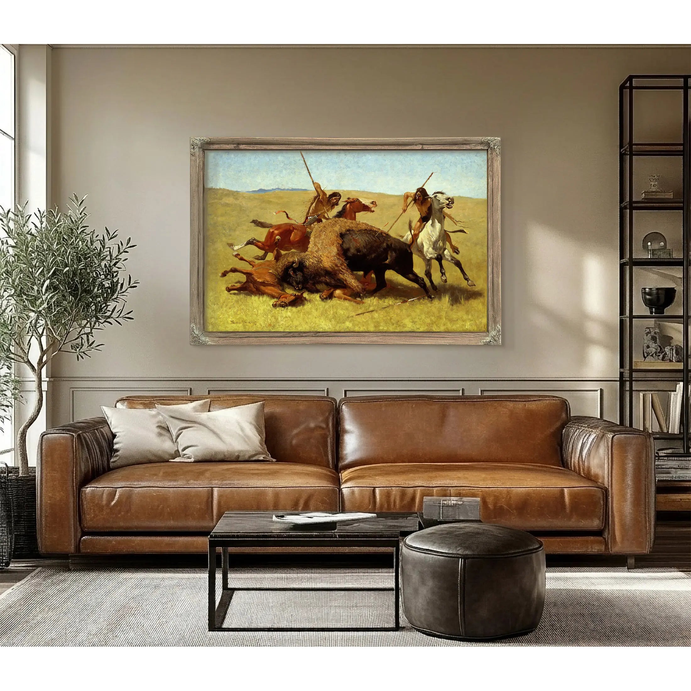 The Buffalo Hunt by Frederic Remington