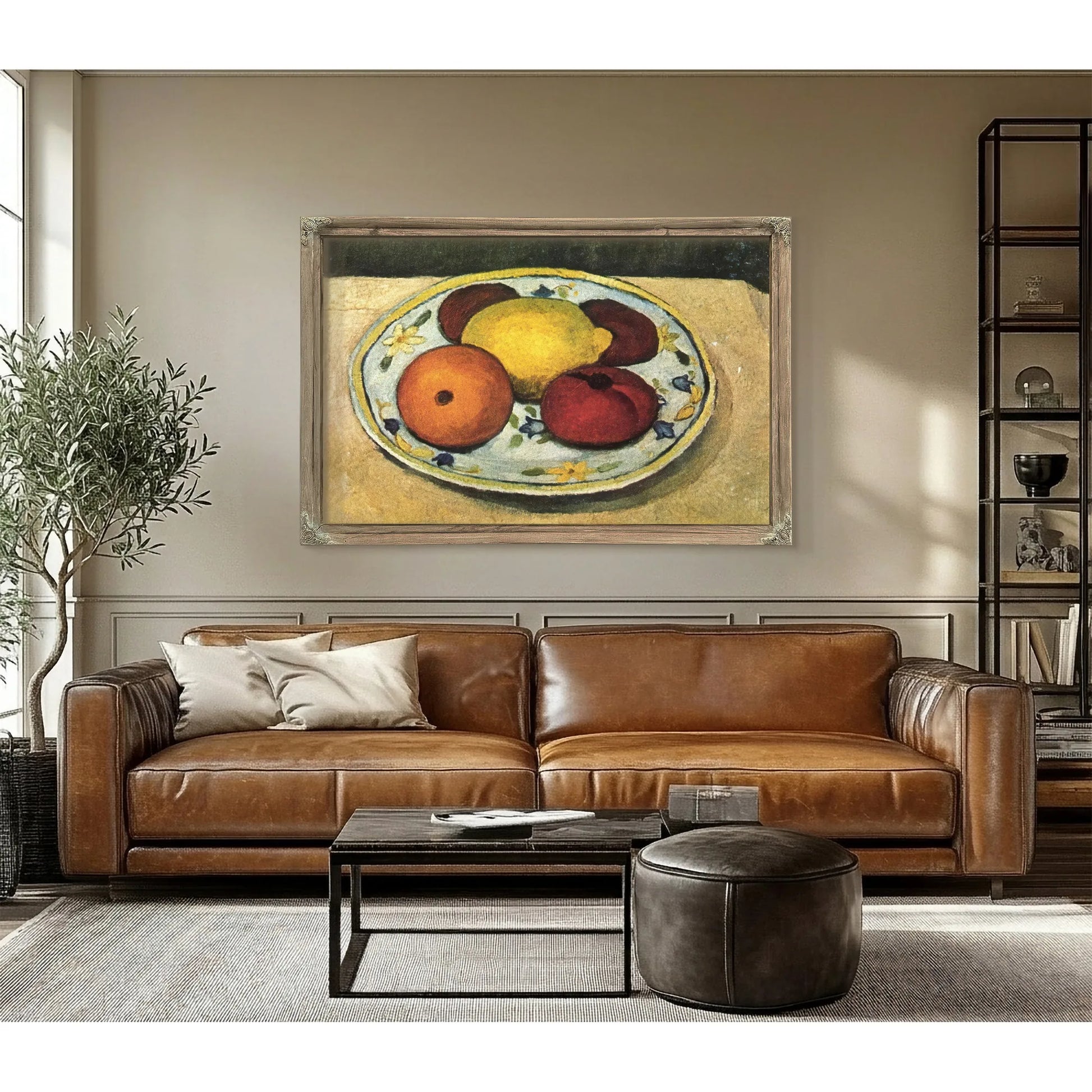 Still Life With Leaf Plant, Lemon And Orange By Paula Modersohn Becker Fine Art Print