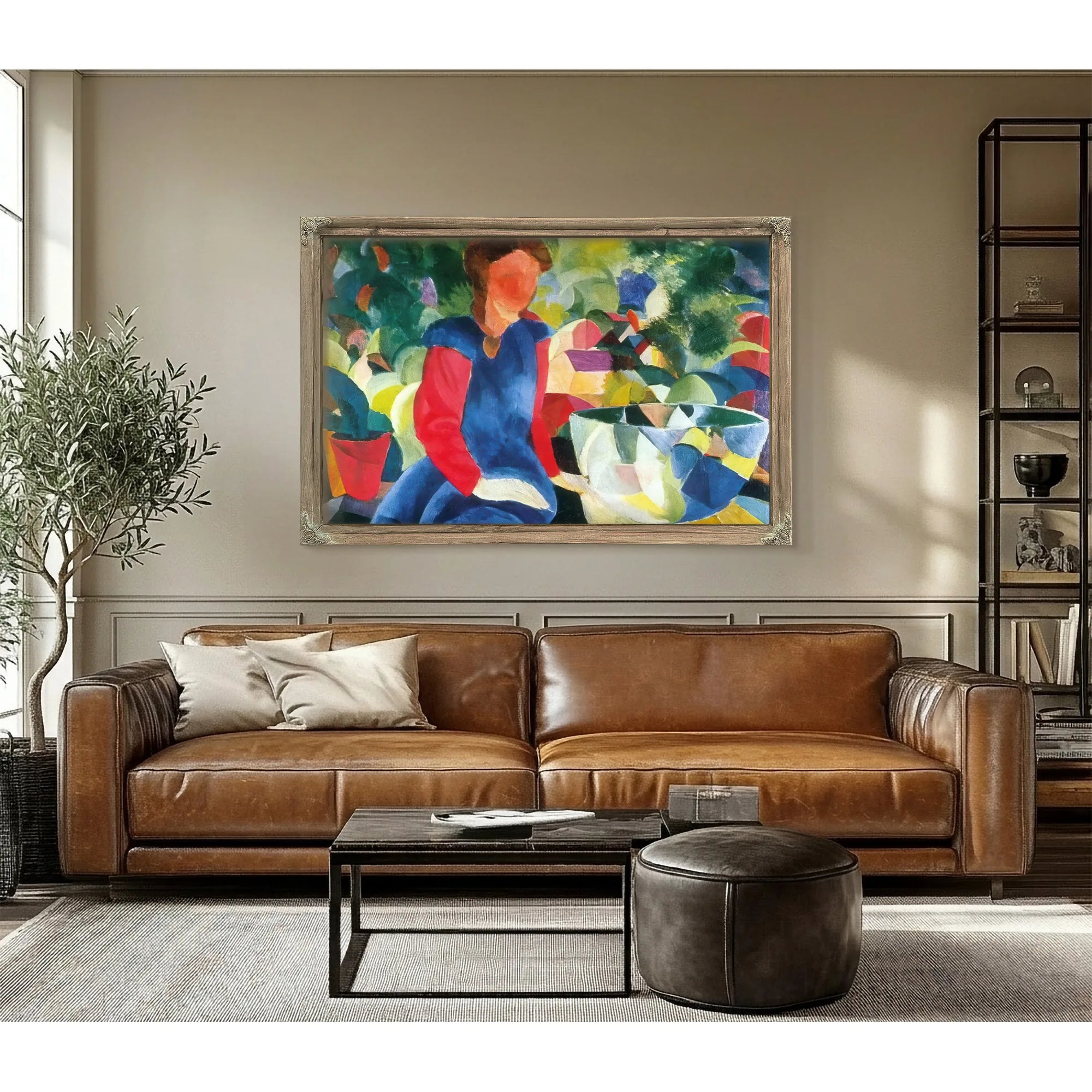 Girl With A Fishbowl By August Macke Fine Art Print