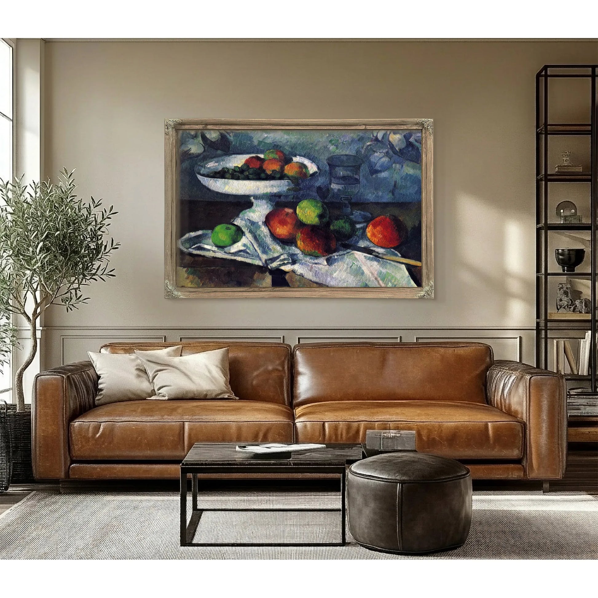 Still Life With Fruit Dish 1879 1880 46X55Cm Museum Of Modern Art By Paul Cezanne Fine Art Print