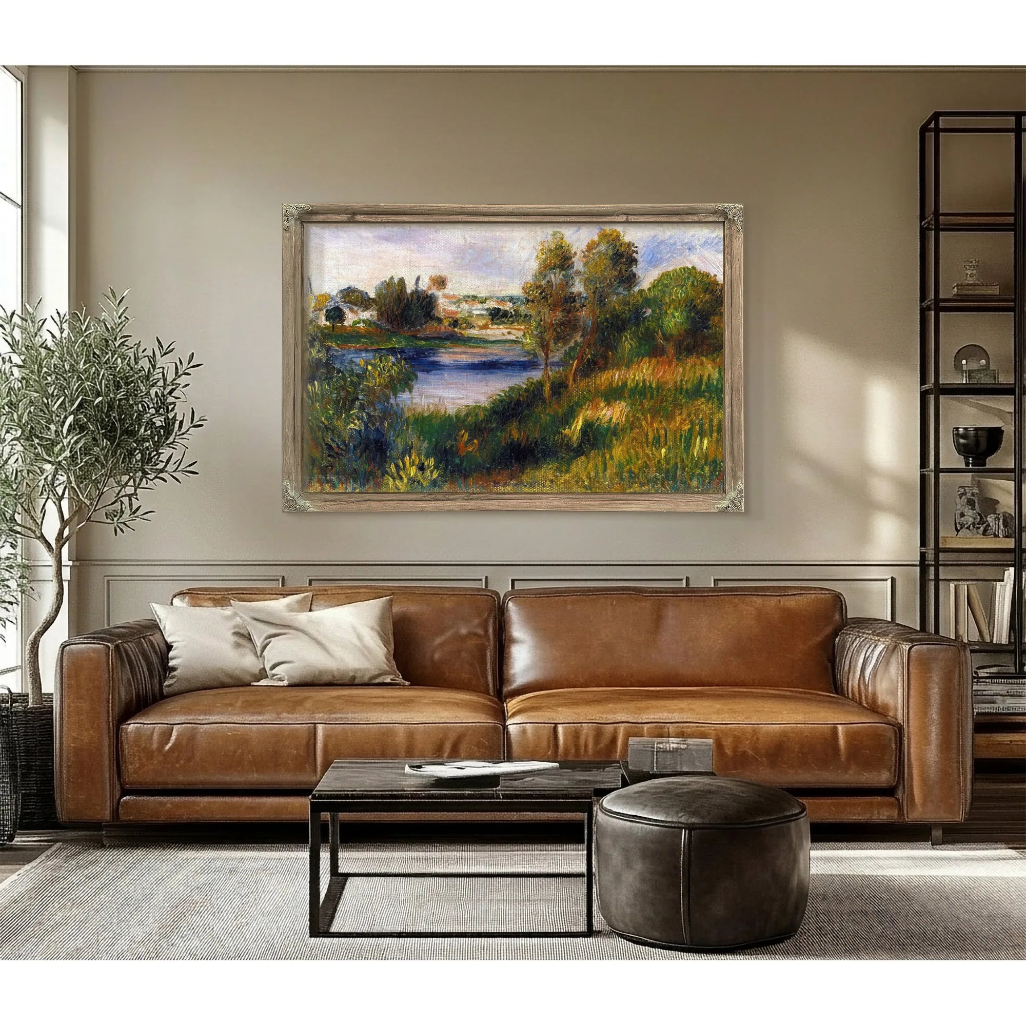 Landscape At Vetheuil By Pierre August Renoir Fine Art Print