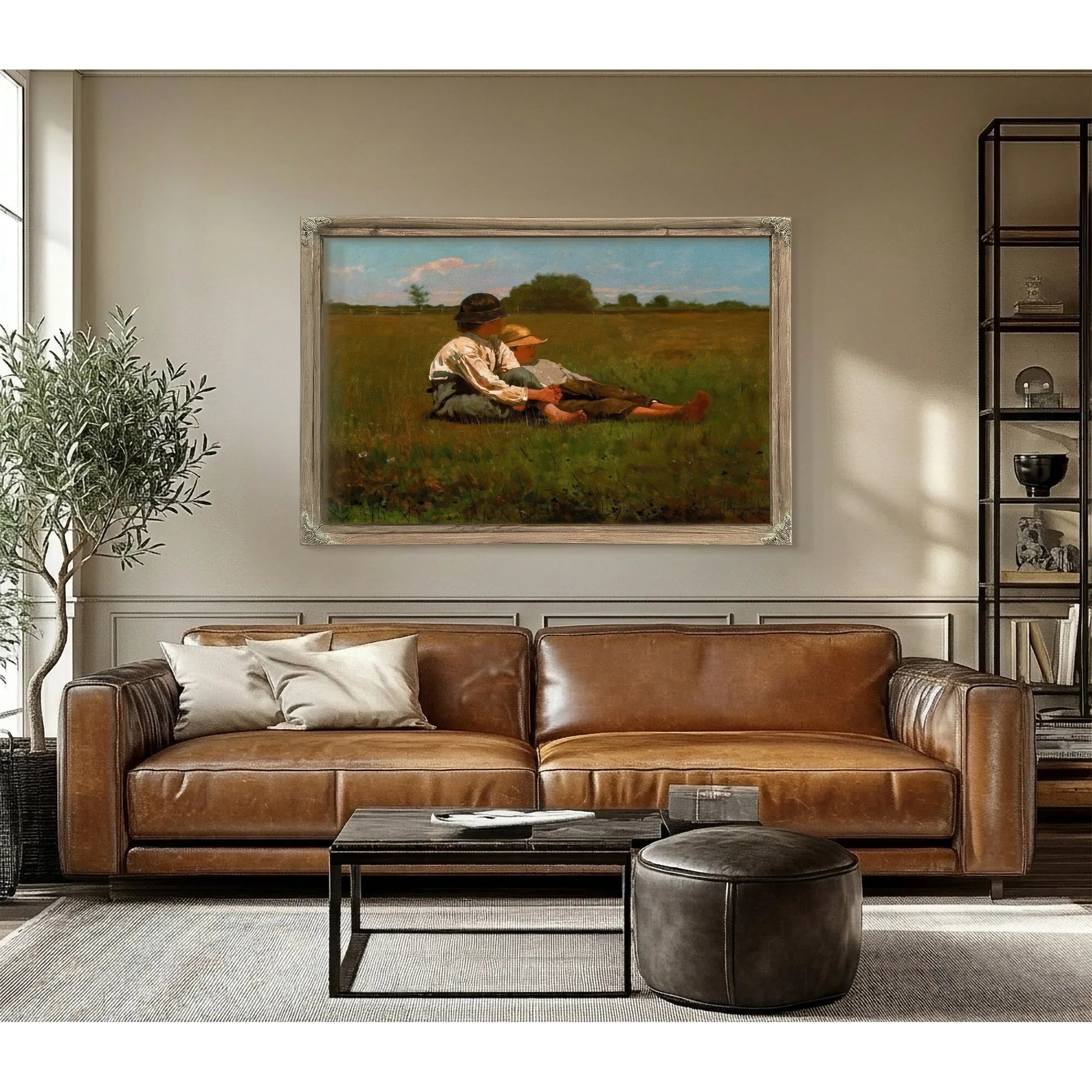 Boys In A Pasture By Winslow Homer Fine Art Print