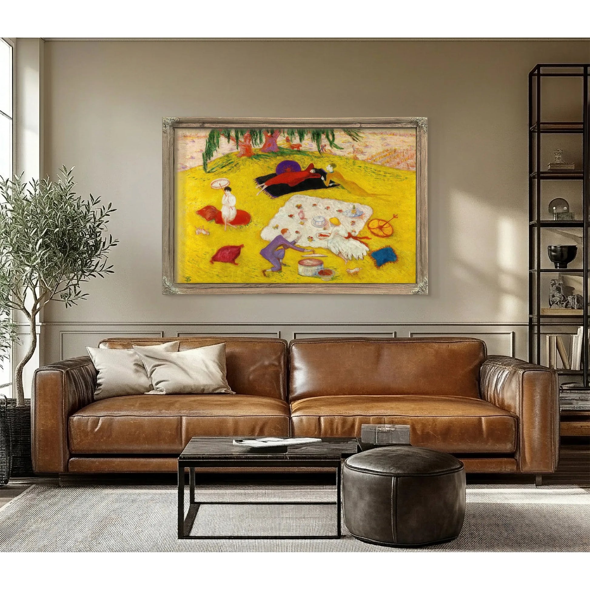 Picnic At Bedford Hills By Florine Stettheimer Fine Art Print