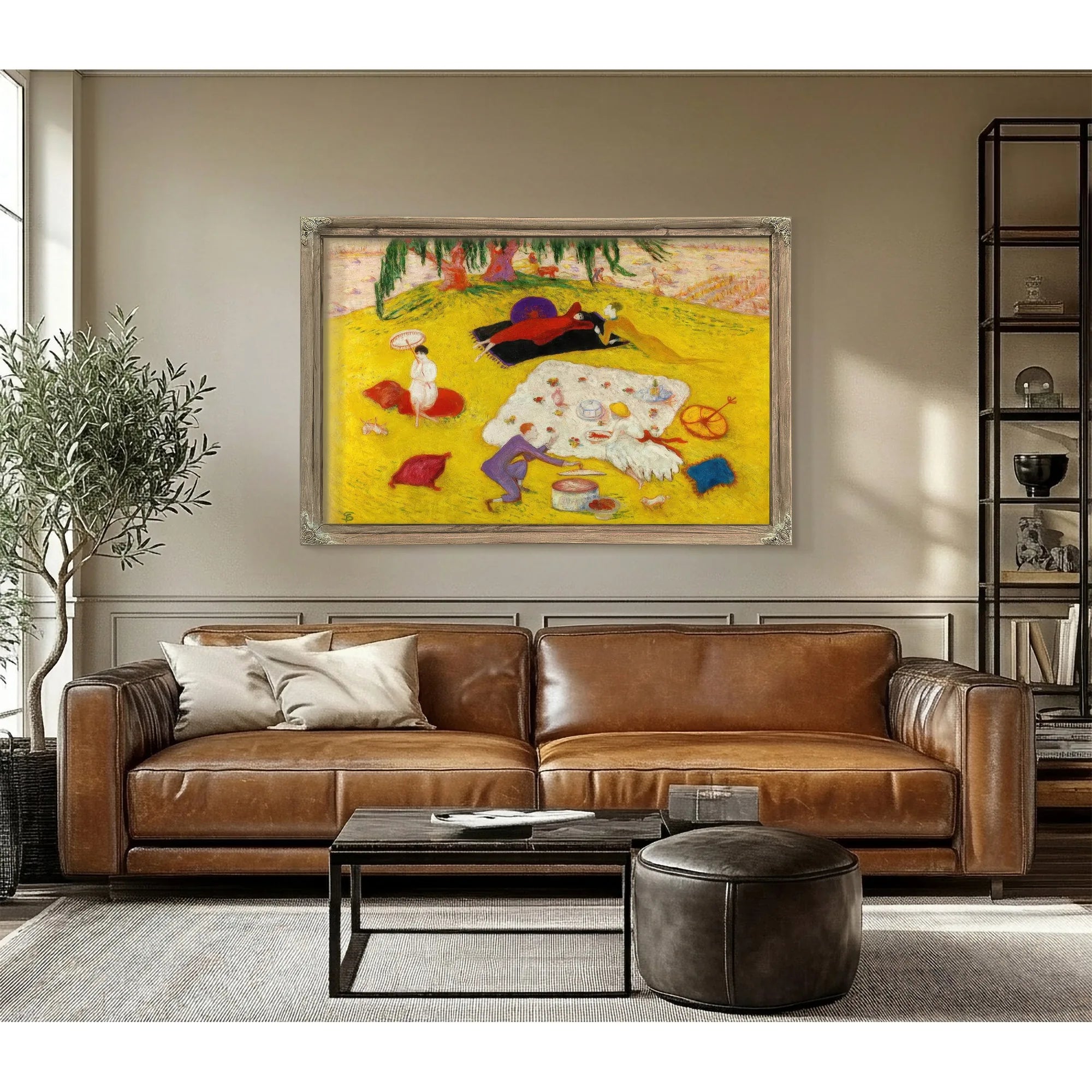 Picnic At Bedford Hills By Florine Stettheimer Fine Art Print